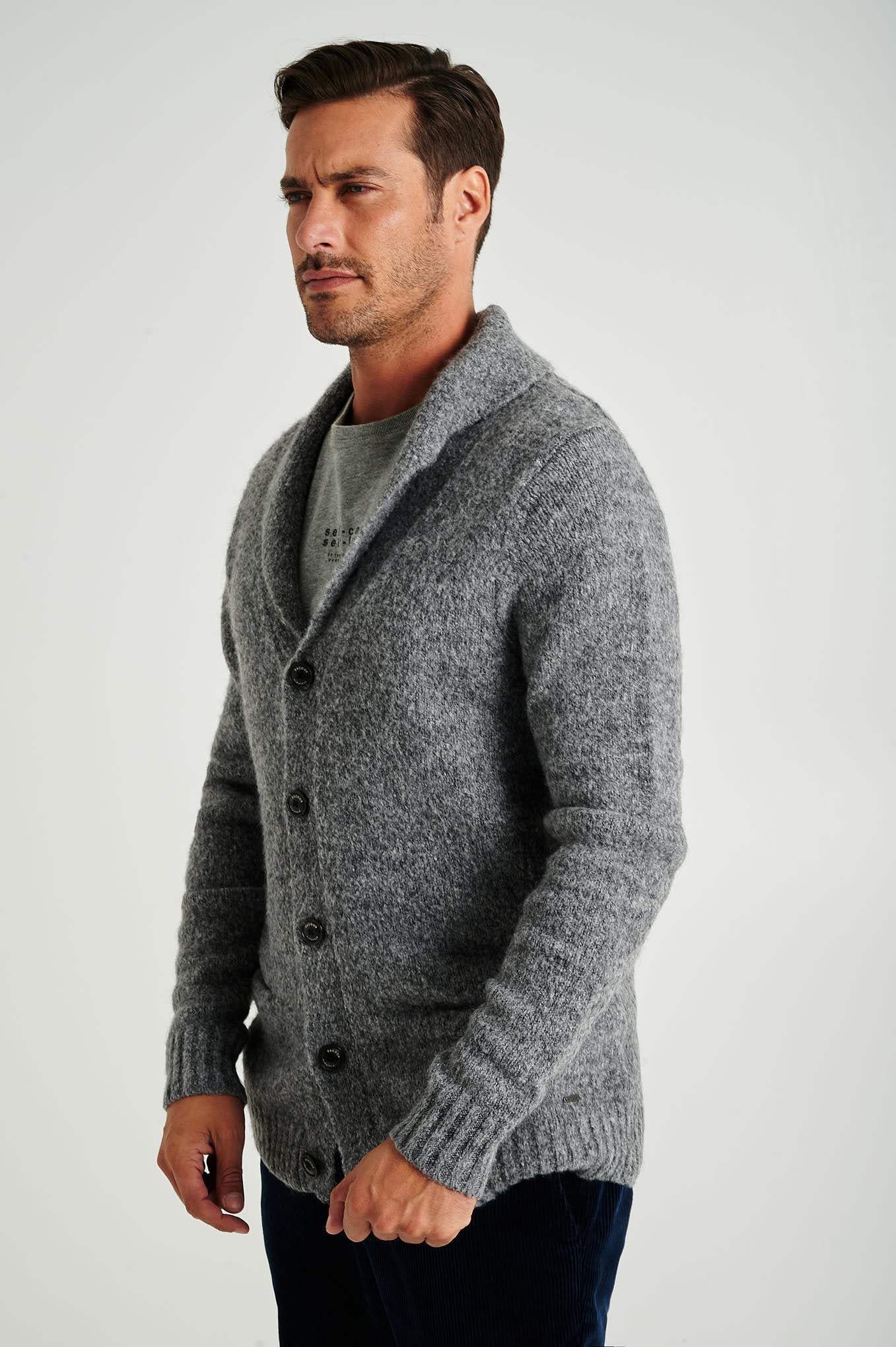 Men's shawl collar cardigan - Image 10