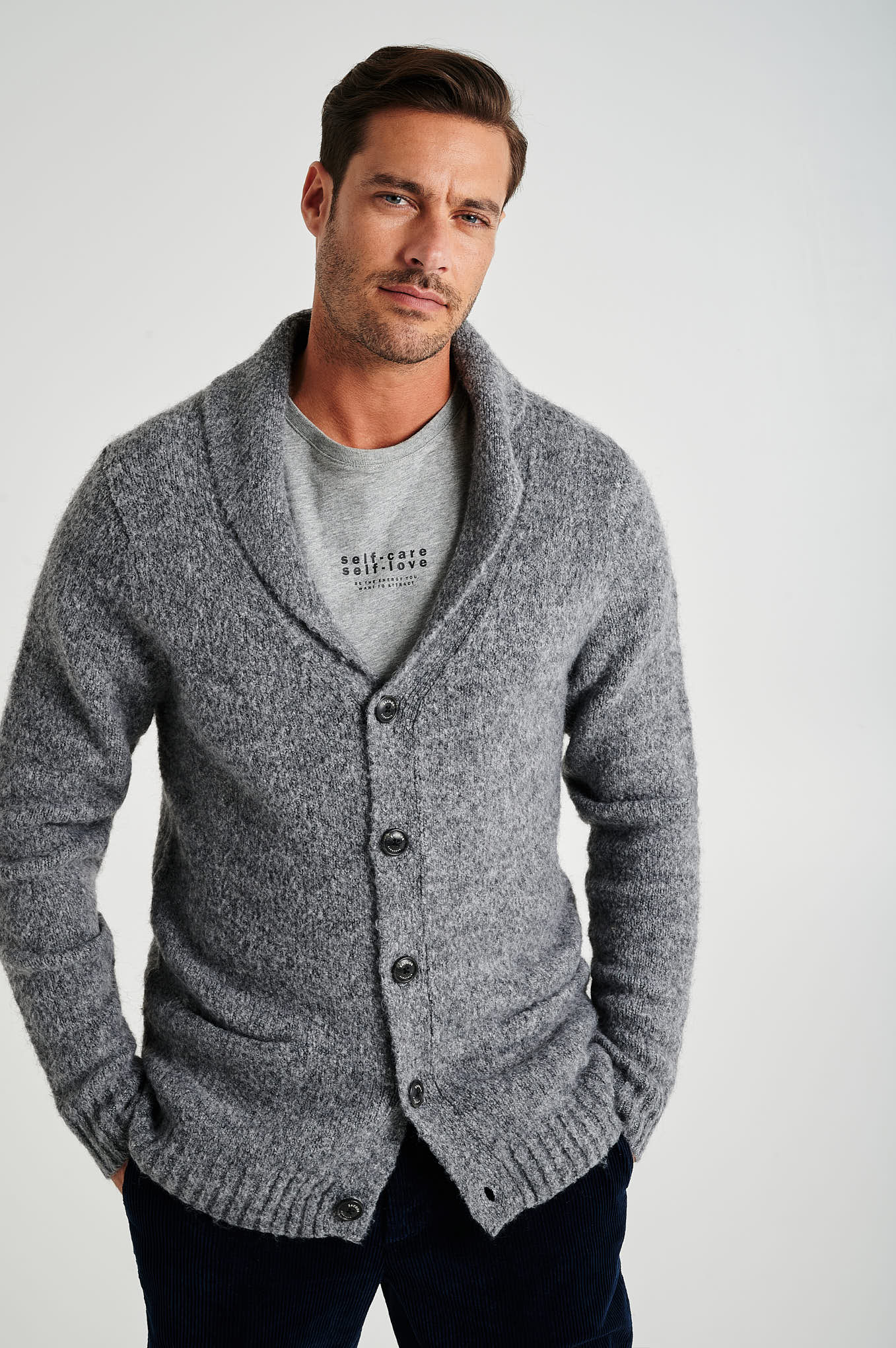 Men's shawl collar cardigan - Image 4