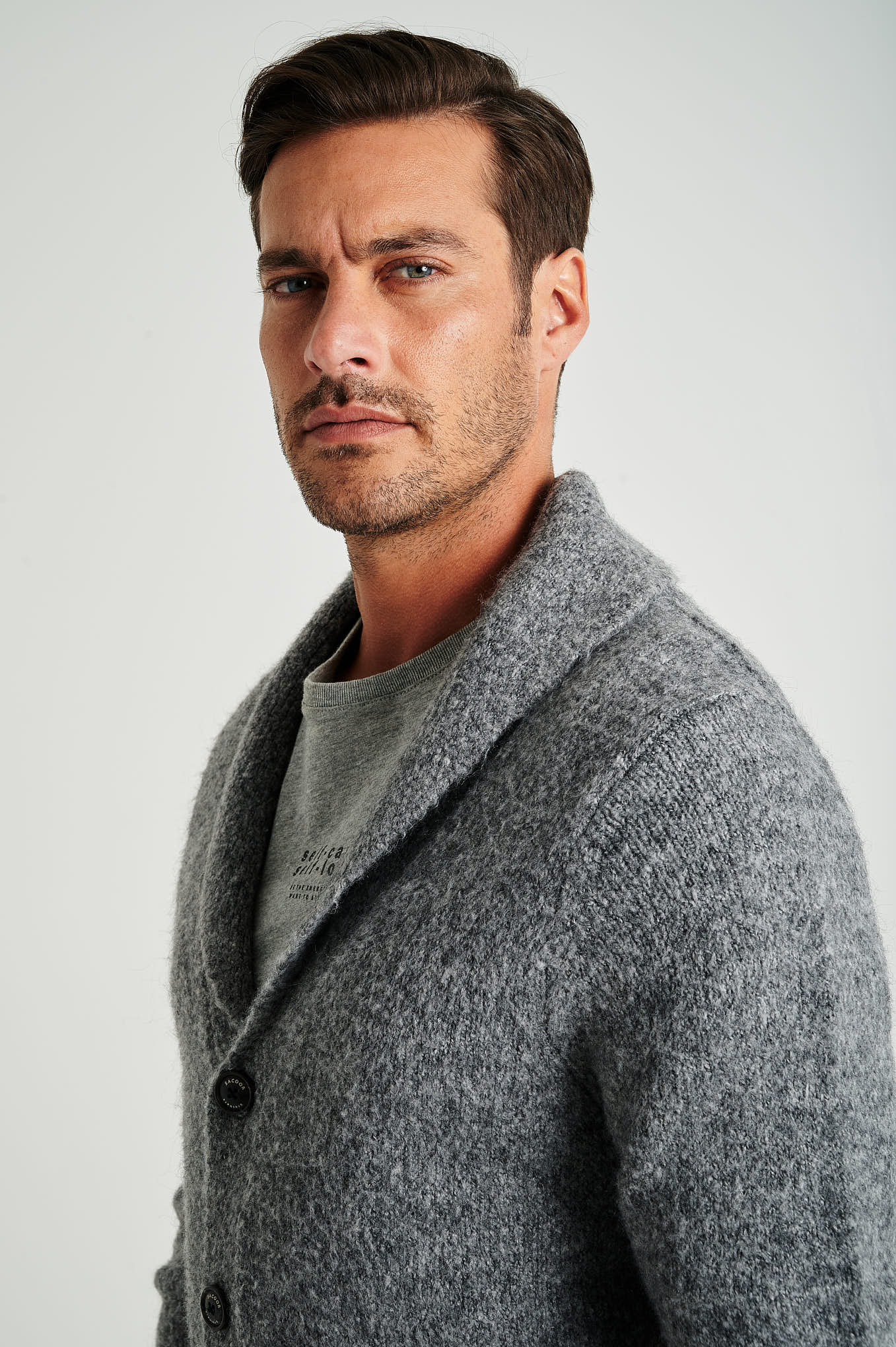 Men's shawl collar cardigan - Image 5
