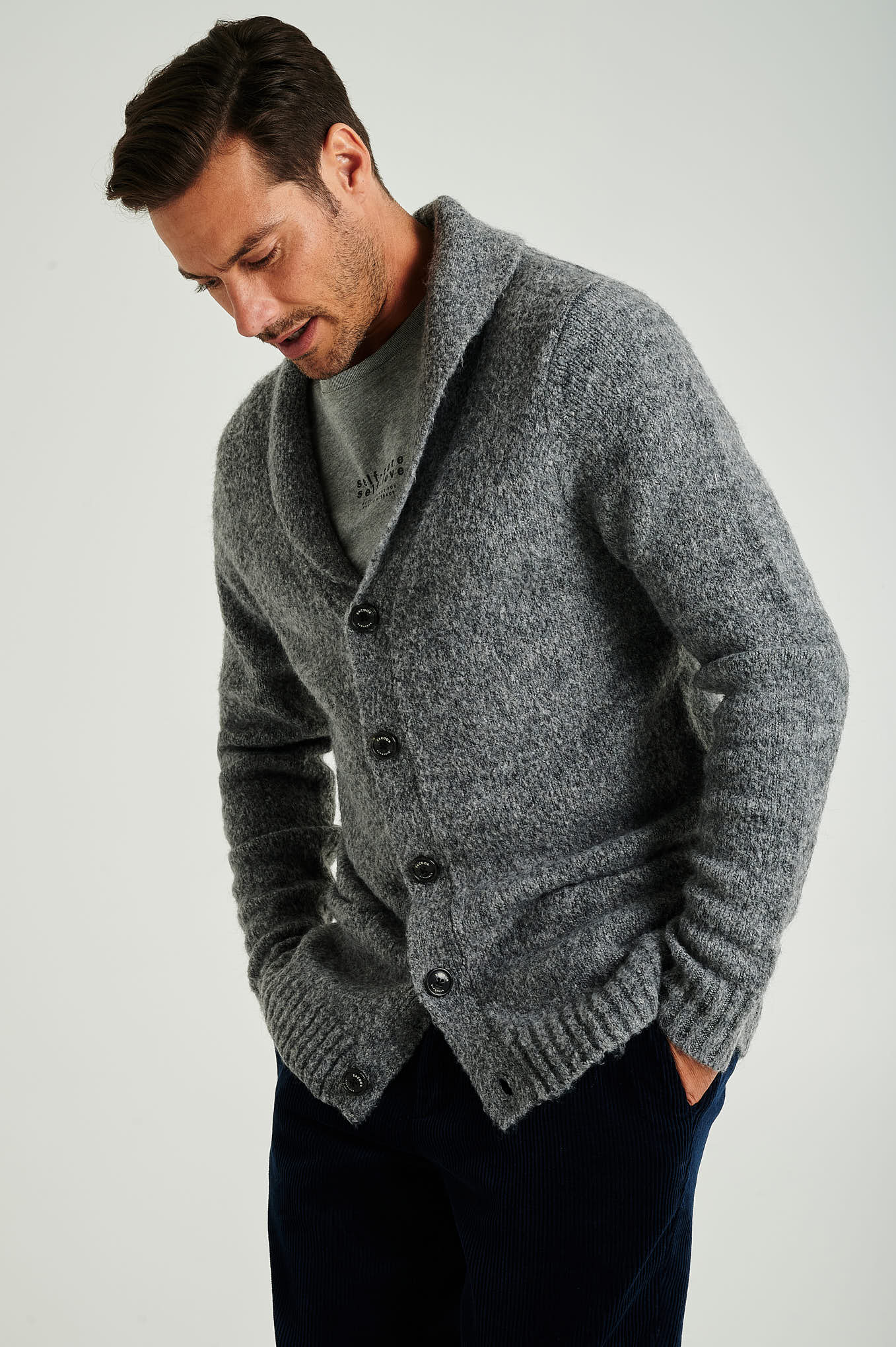 Men's shawl collar cardigan - Image 7