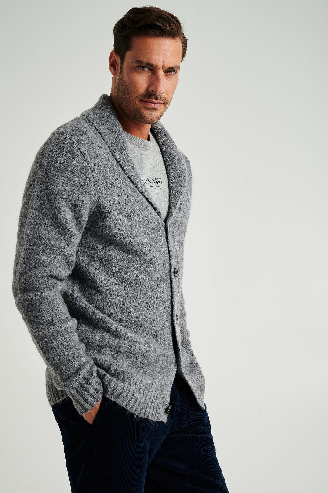 Men's shawl collar cardigan - Image 8