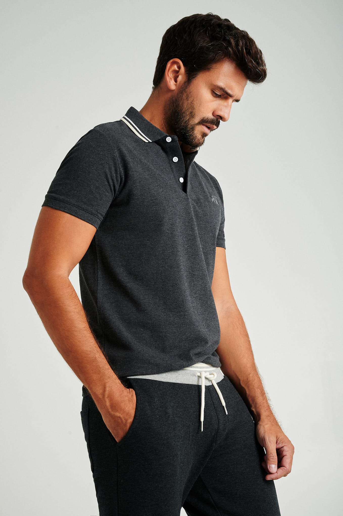 Men's short sleeve polo from organic cotton capsule collection - Image 3