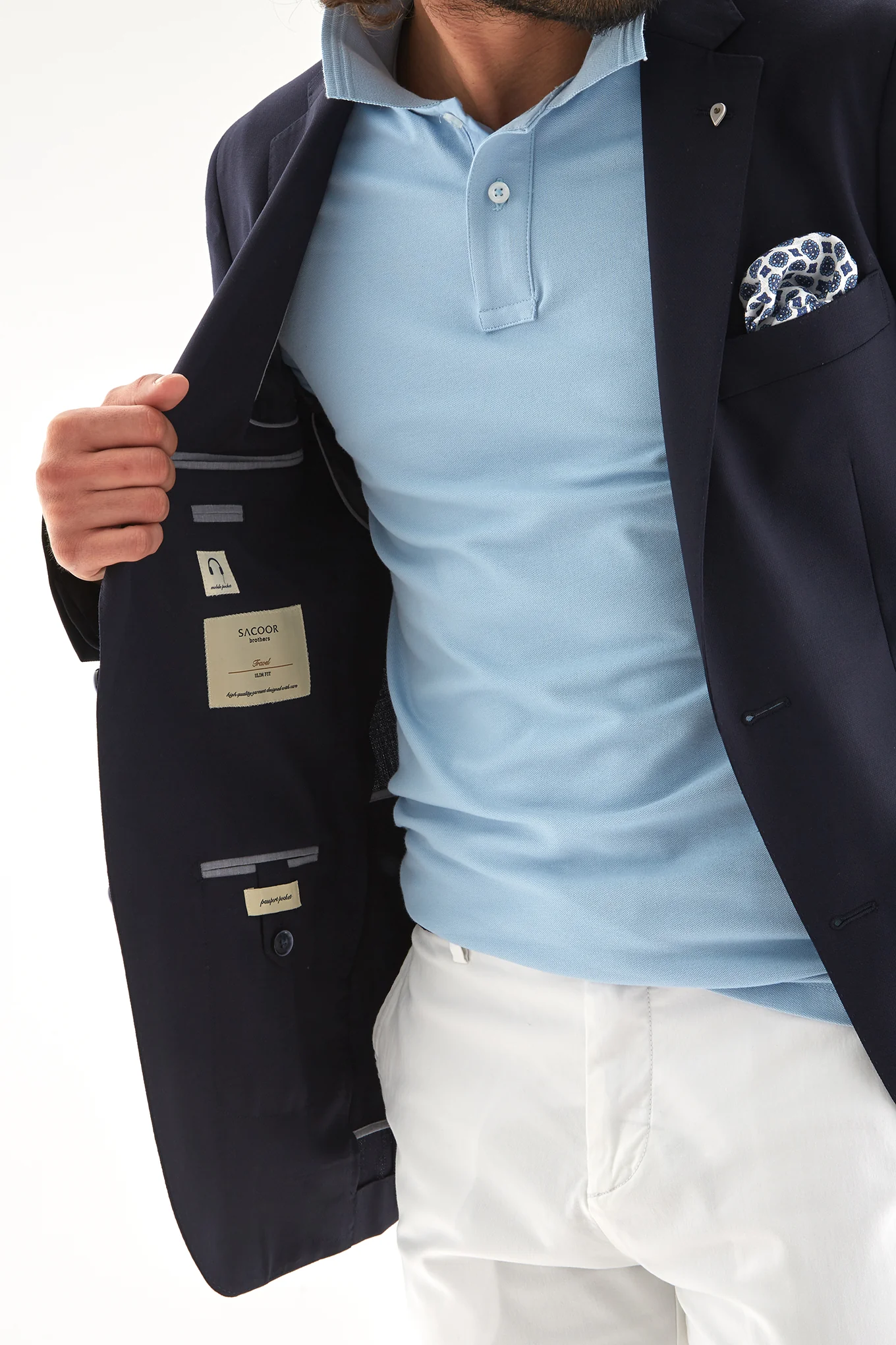 Men's Slim Fit Classic Blazer - Image 3