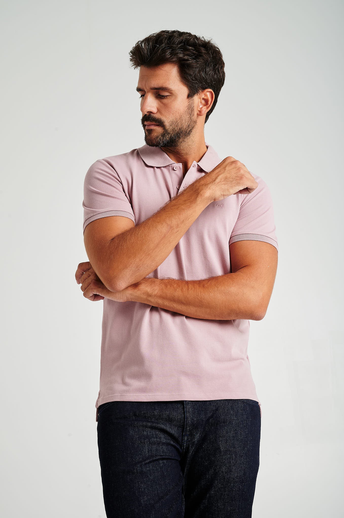 Men's slim fit organic cotton piquet polo - Image 66