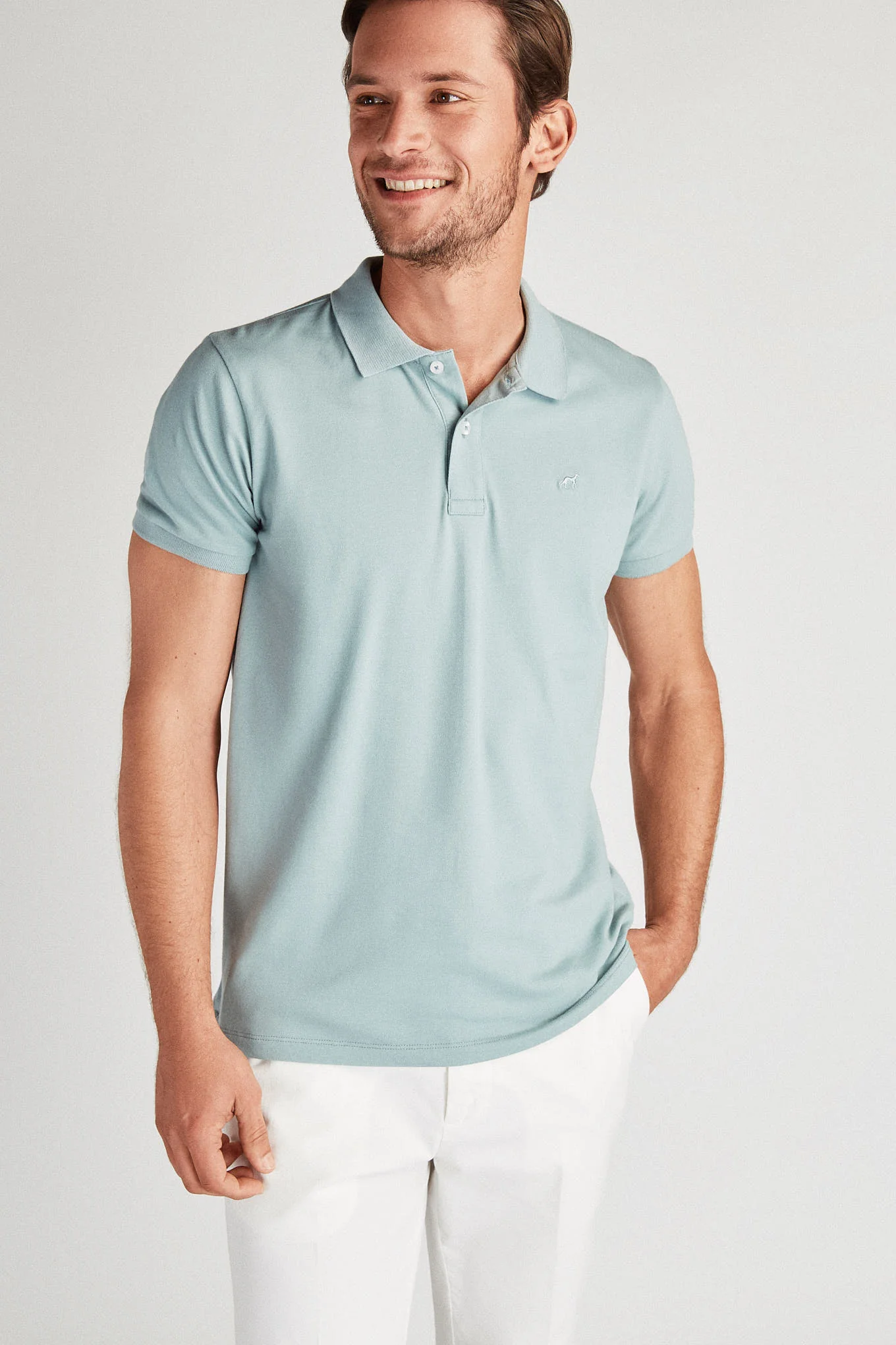 Men's Slim Fit Sport Polo Piquet Shirt - Image 33