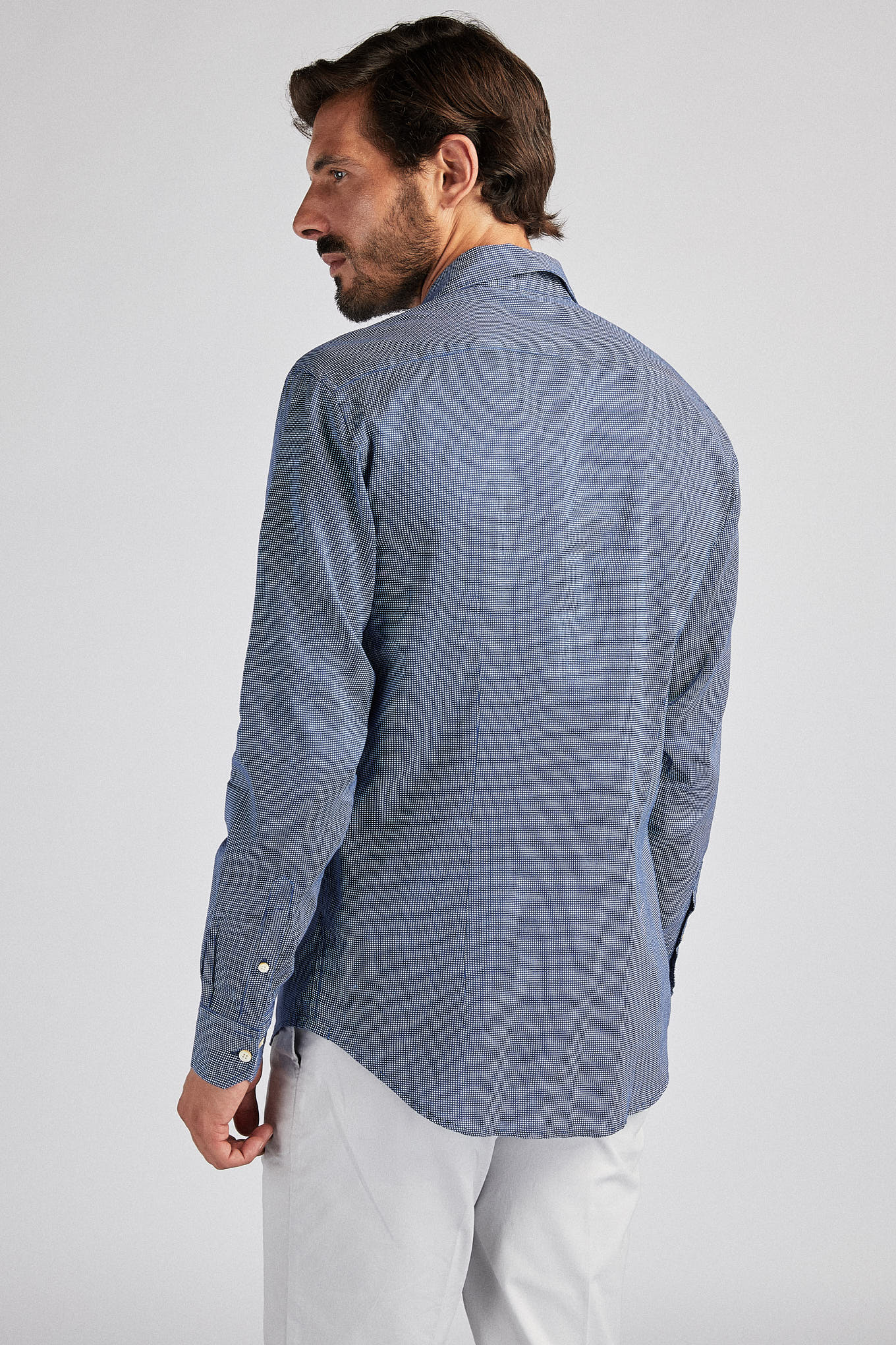 Men's Slim Fit Sport Shirt with Linen - Image 5