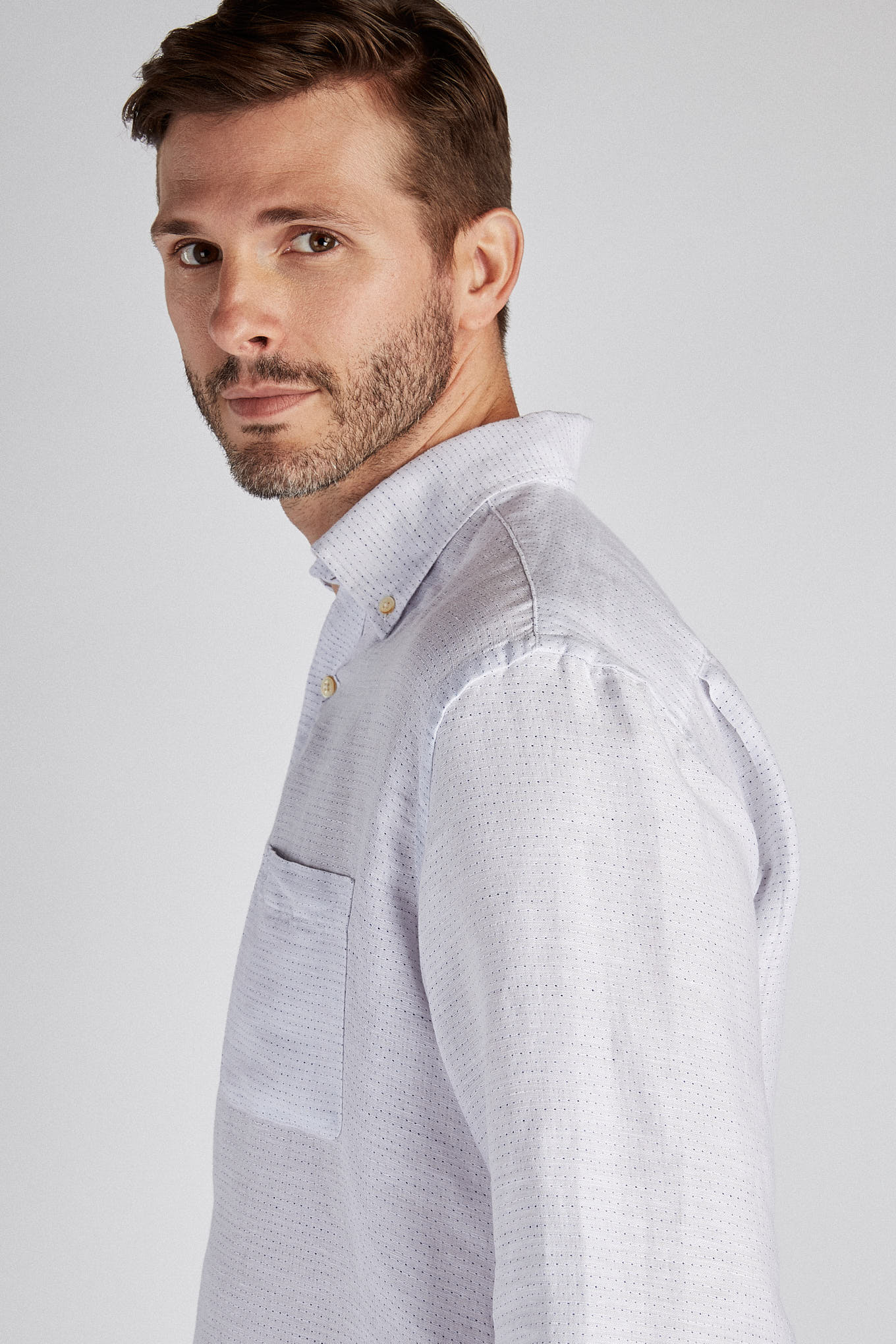 Men's Sport Regular Fit Linen and Cotton Shirt - Image 7