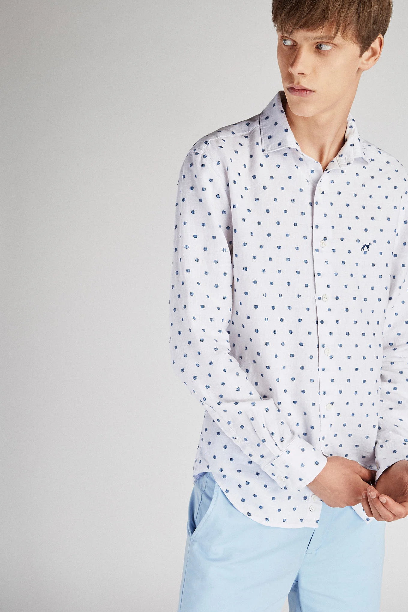Men's Sport Slim Fit Linen Shirt - Image 2
