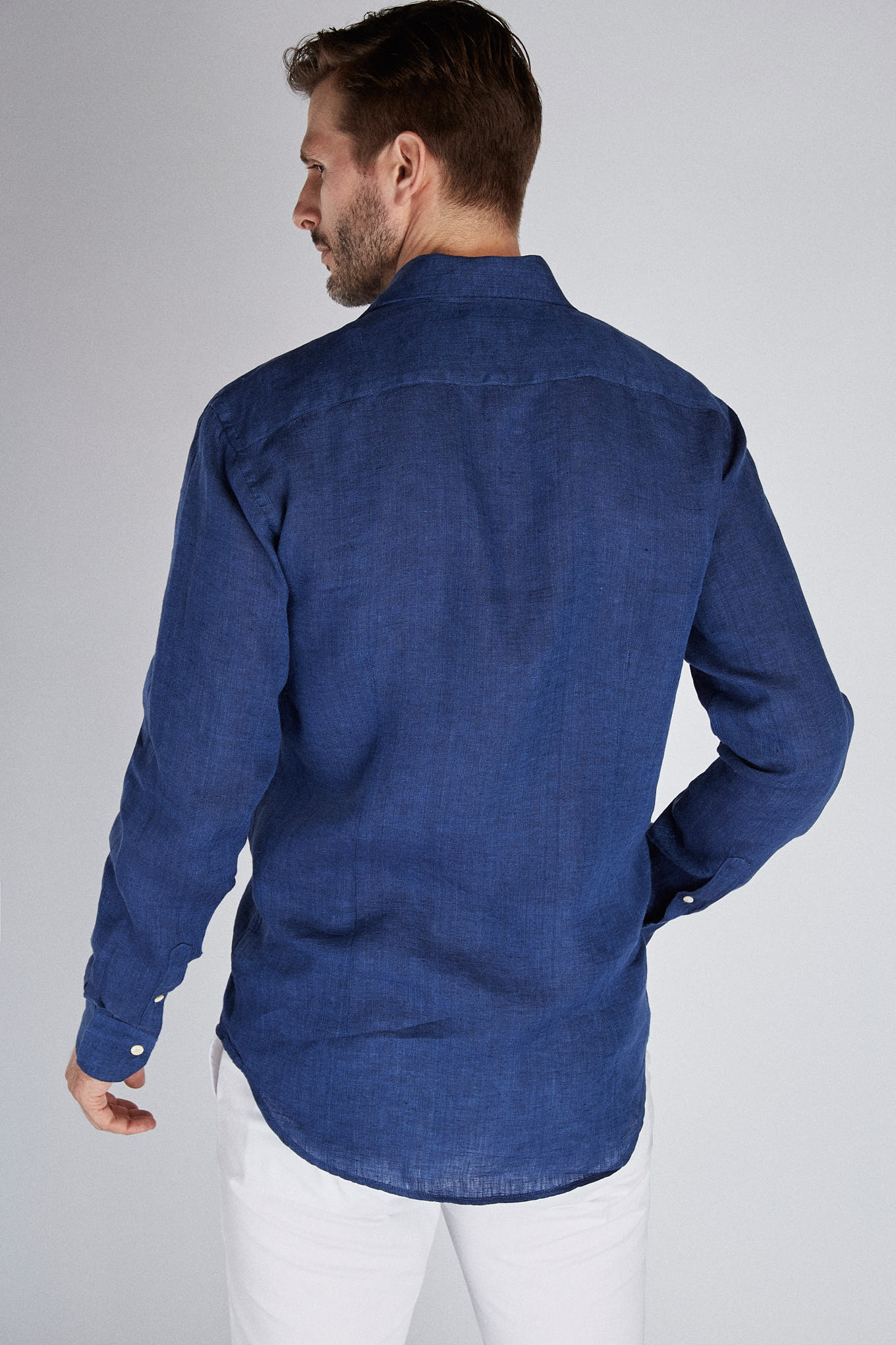 Men's Sport Slim Fit Linen Shirt - Image 4