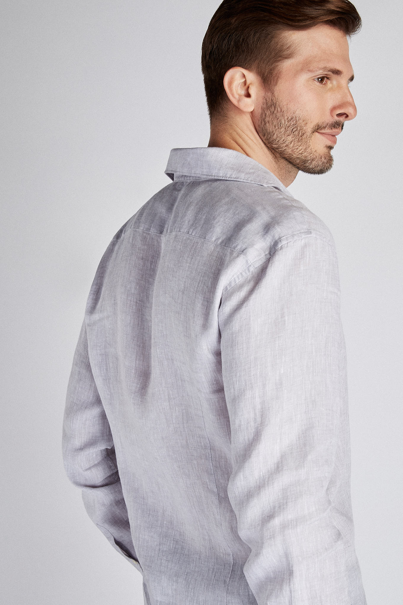 Men's Sport Slim Fit Linen Shirt - Image 6