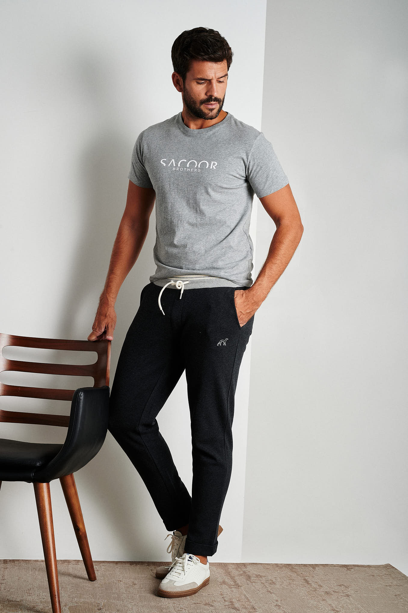 Men's sportswear trousers from organic cotton capsule collection - Image 3