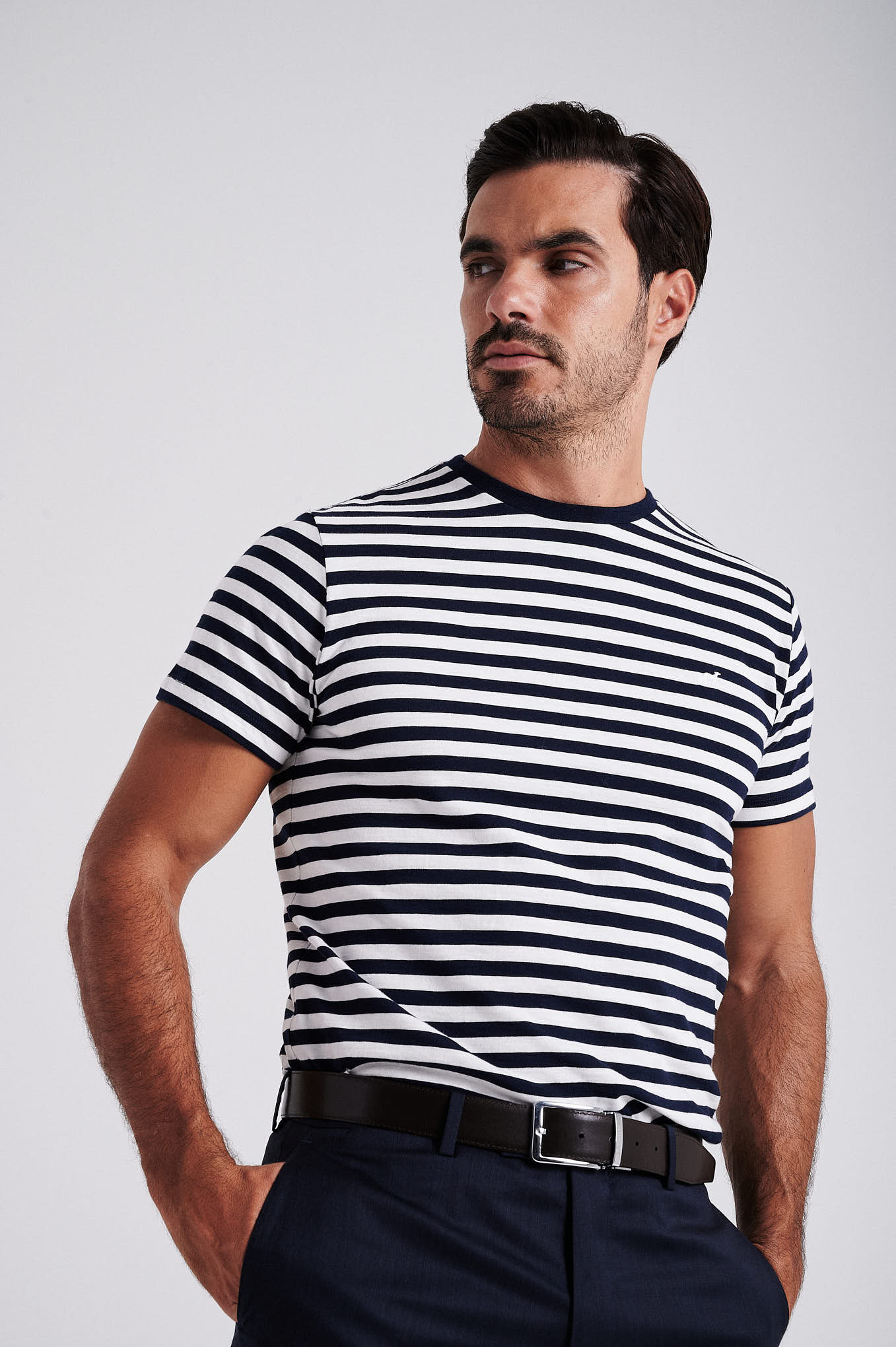 Men's striped organic cotton short sleeve t-shirt - Image 10