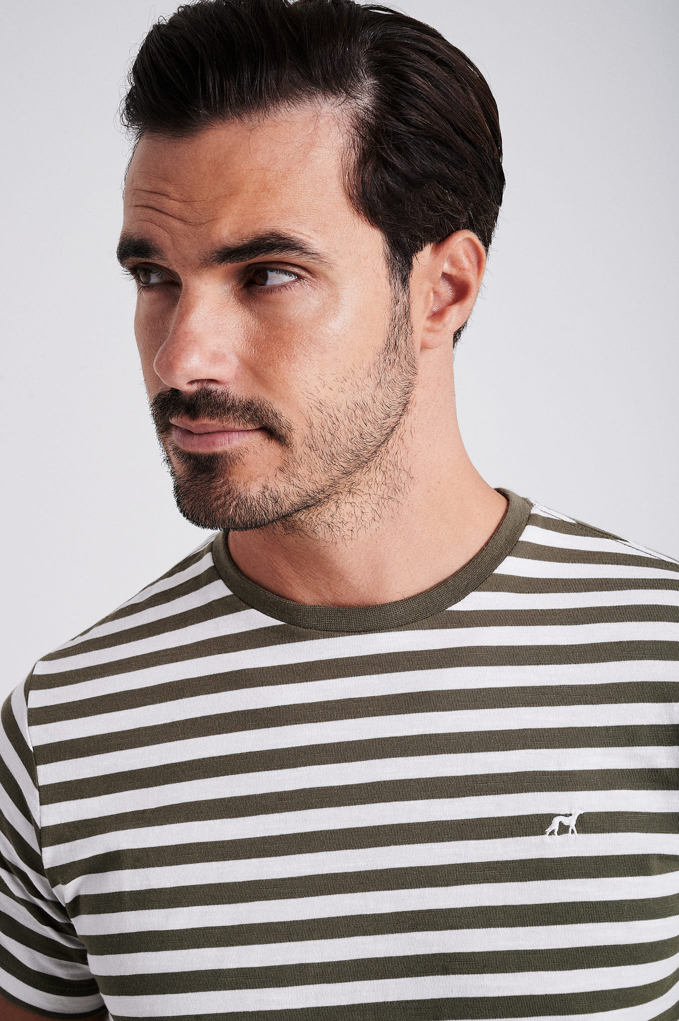 Men's striped organic cotton short sleeve t-shirt - Image 15