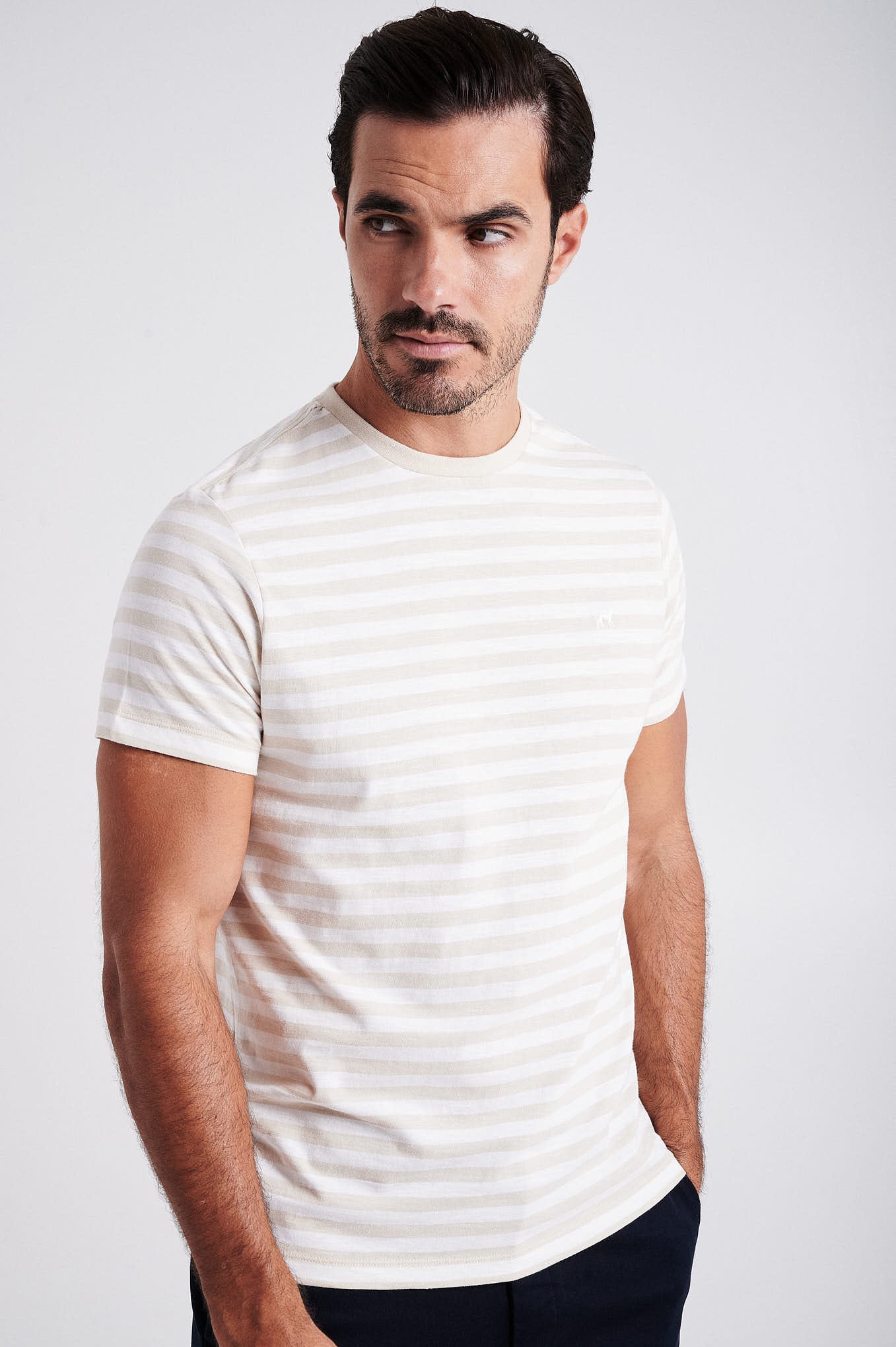 Men's striped organic cotton short sleeve t-shirt - Image 4