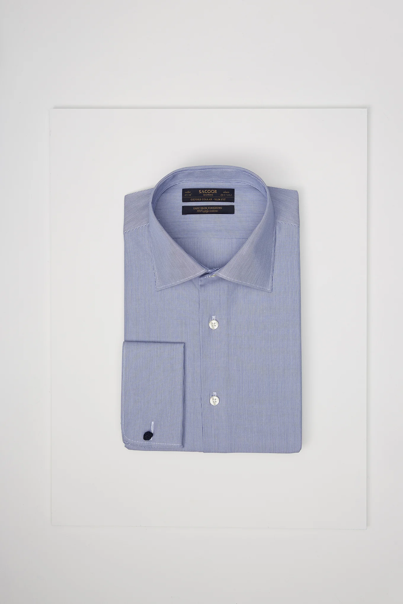 Men's Striped Oxford Shirt with Cufflinks