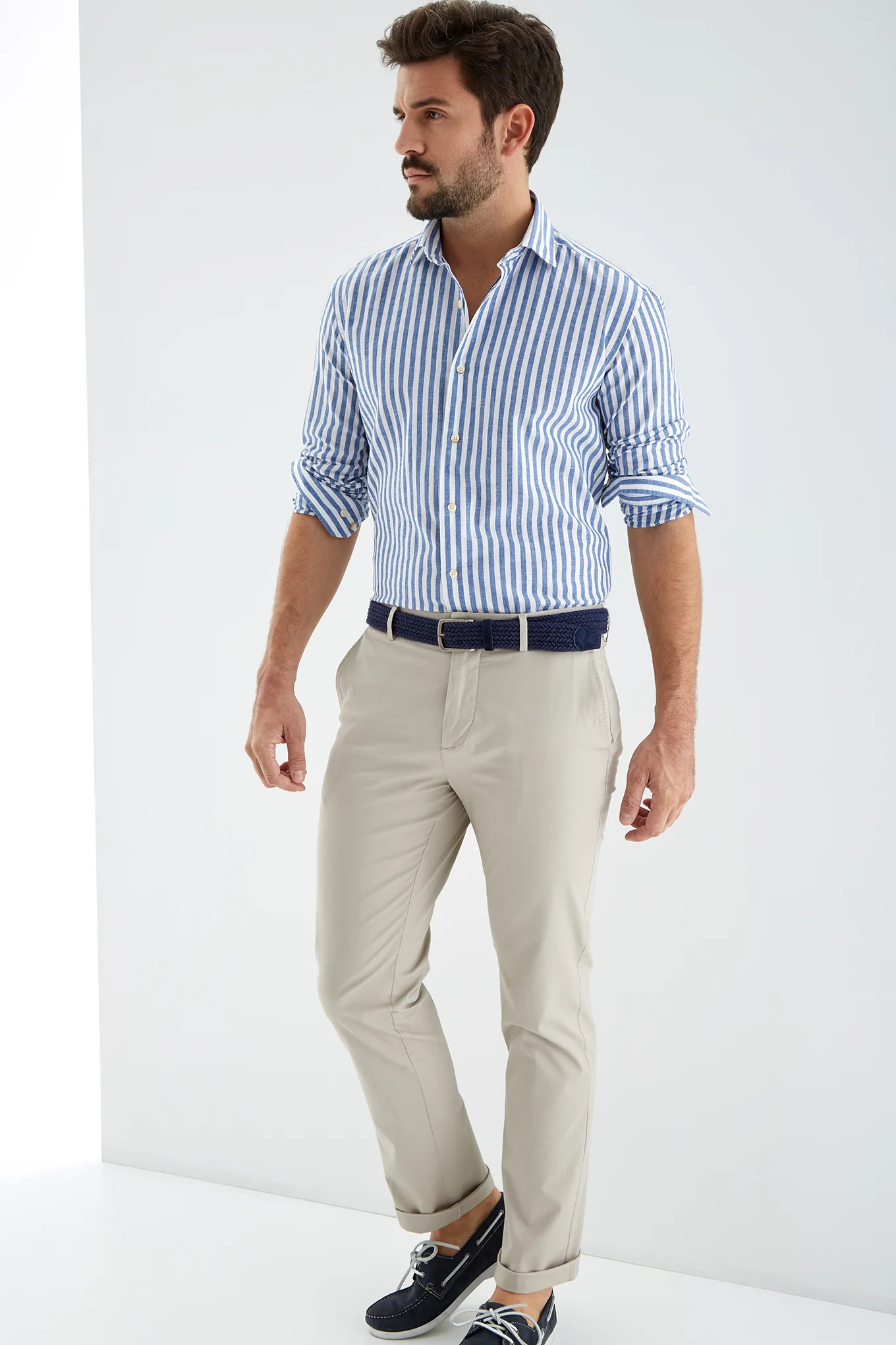 Men's Striped Slim Fit Sports Shirt