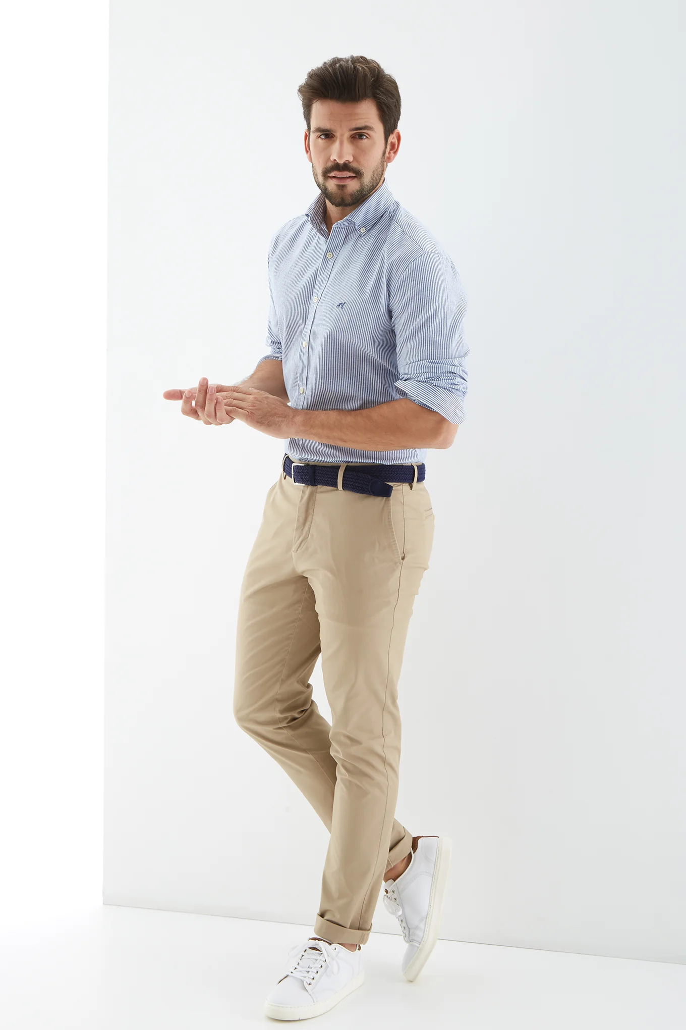 Men's Striped Slim Fit Sports Shirt