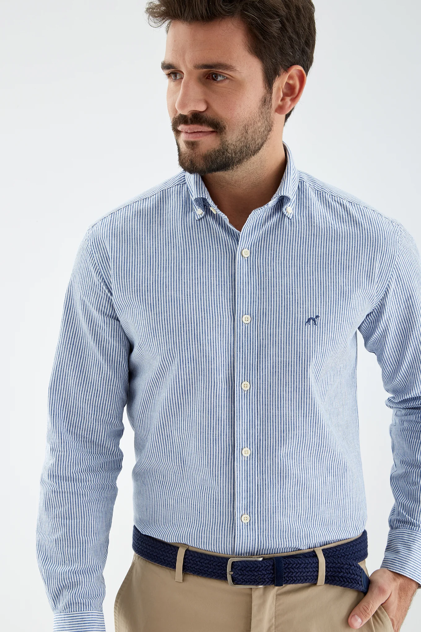 Men's Striped Slim Fit Sports Shirt - Image 4