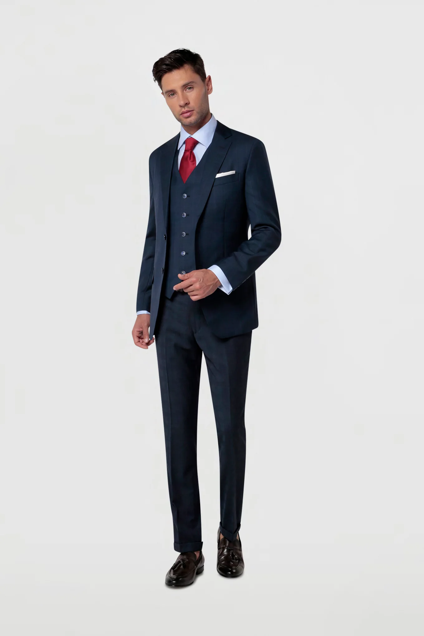 Men's Suit with Vest - Image 2