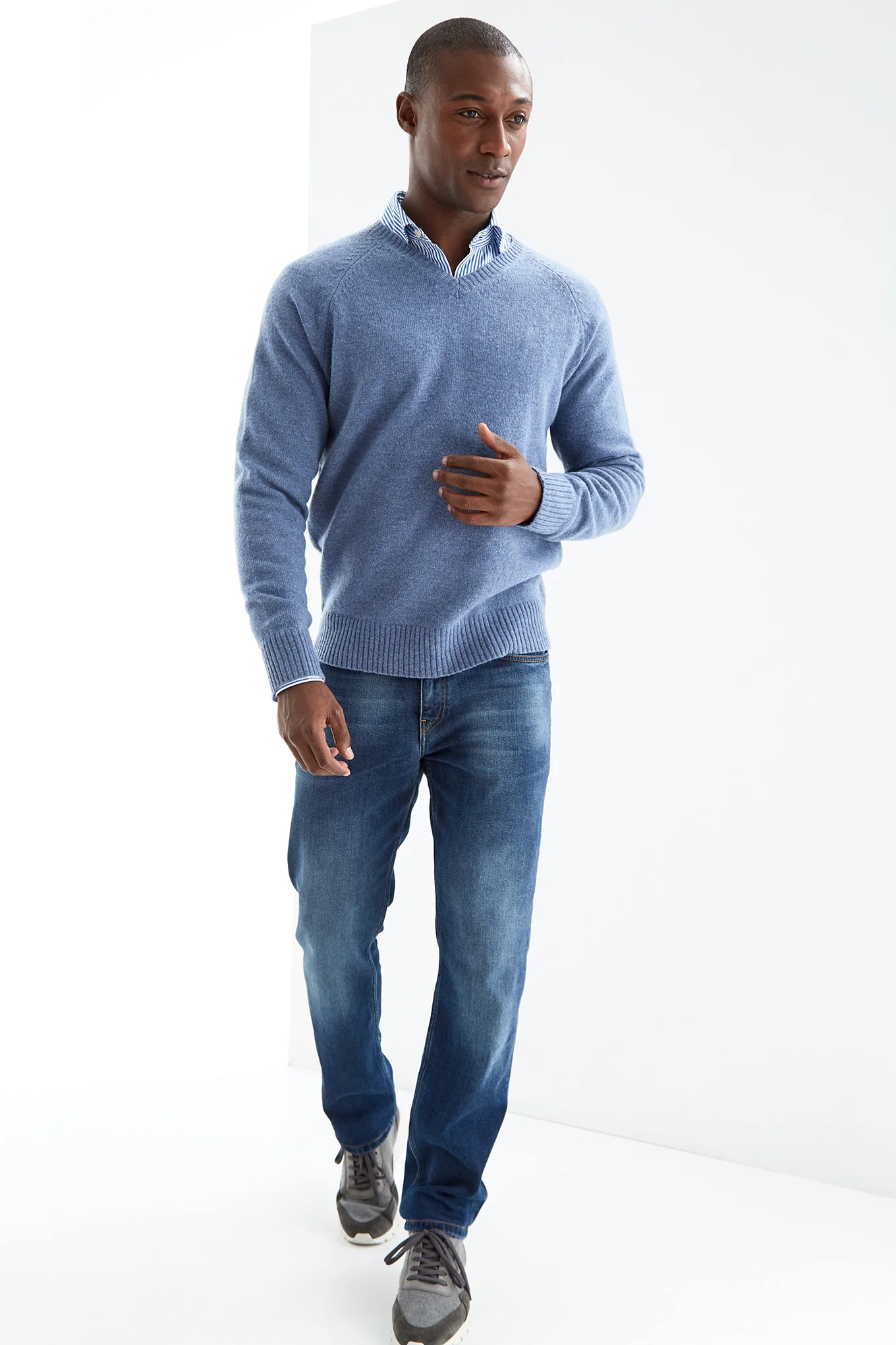Men's Sweater with V-Nekcline - Image 11