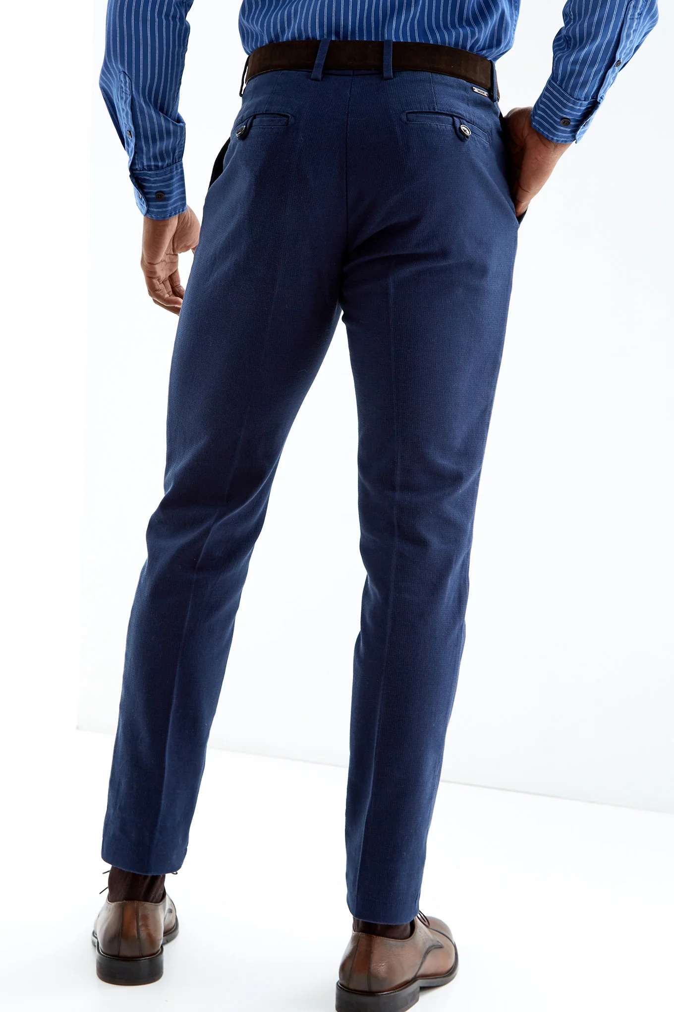 Men's Textured Chino Trousers - Image 2