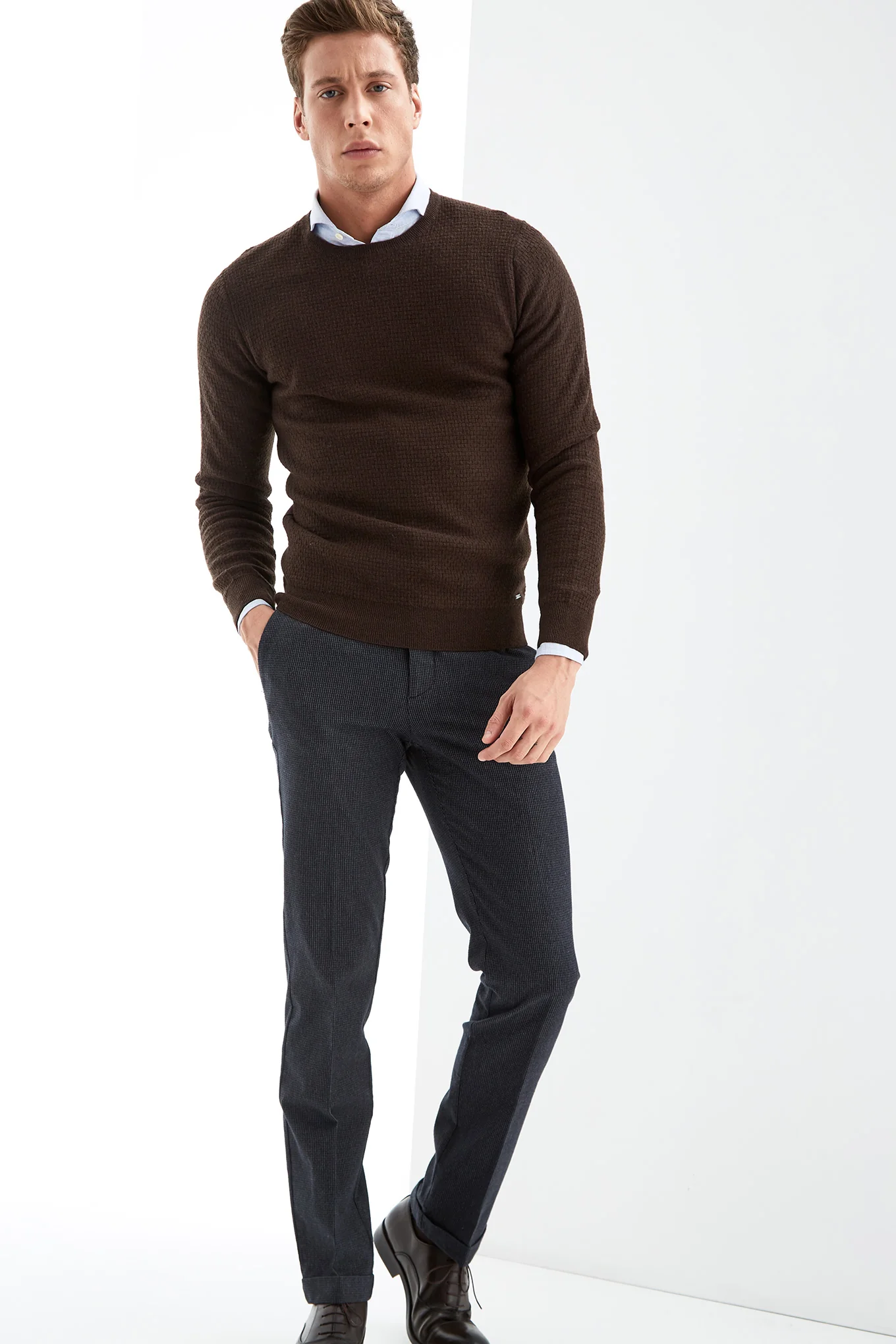 Men's Textured Knit Sweater