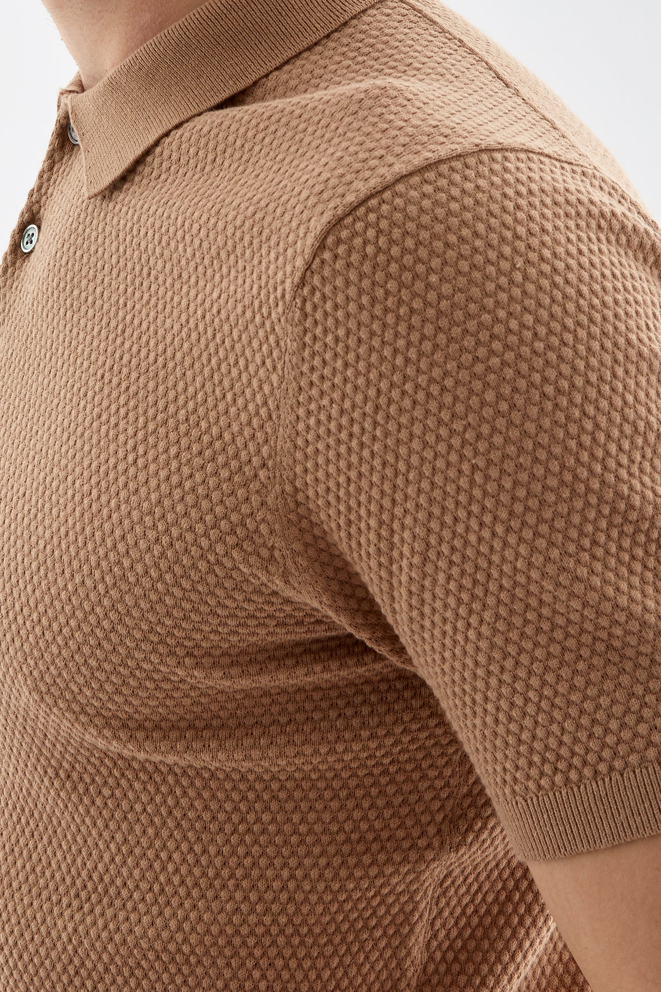 Men's Textured Polo Shirt - Image 5