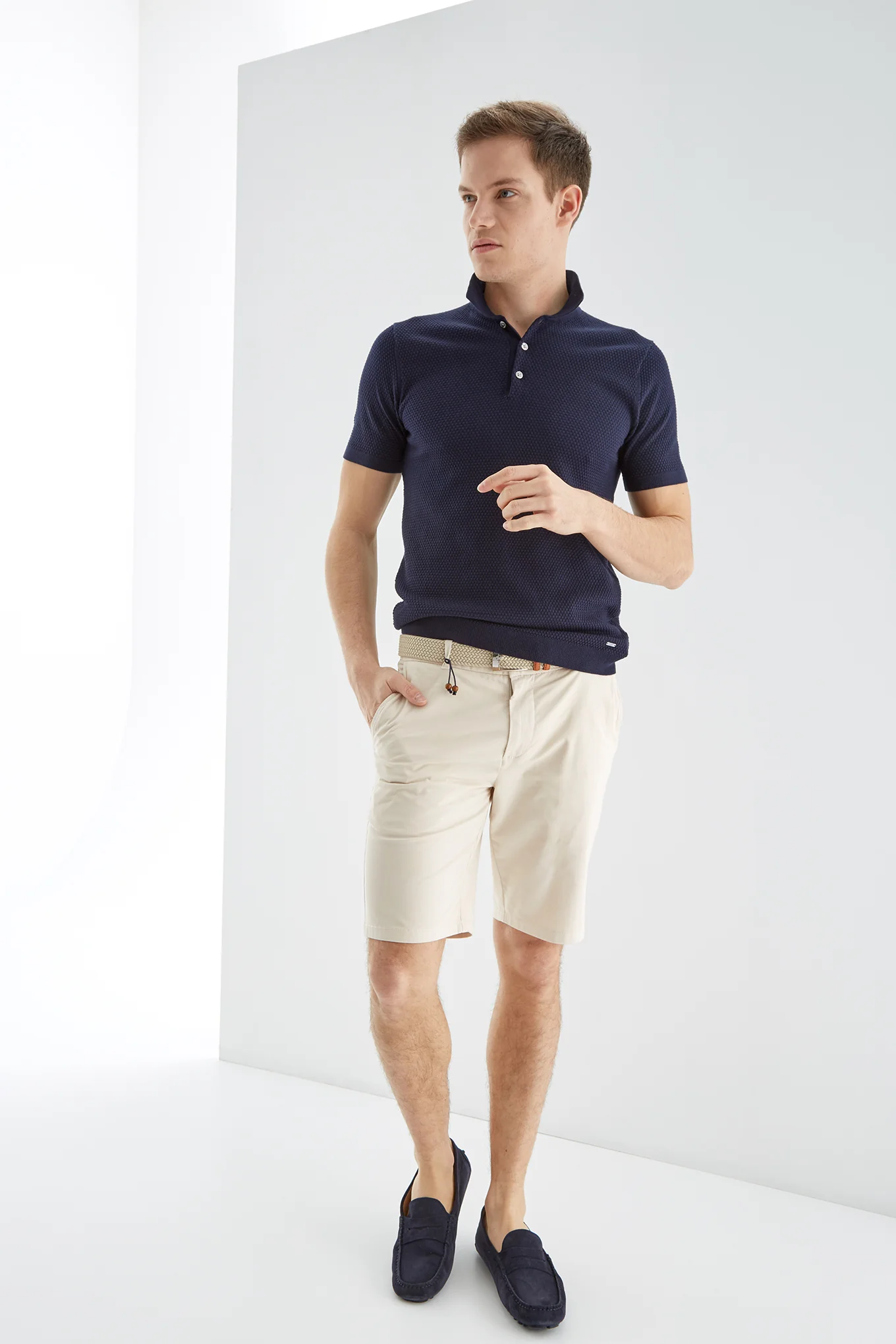 Men's Textured Polo Shirt - Image 9