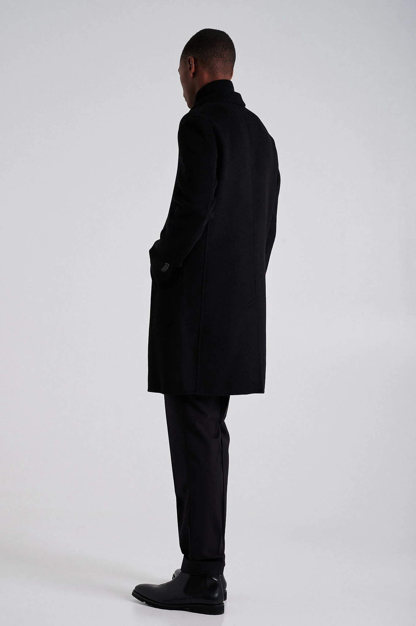 Men's wool blend hand-made overcoat - Image 16