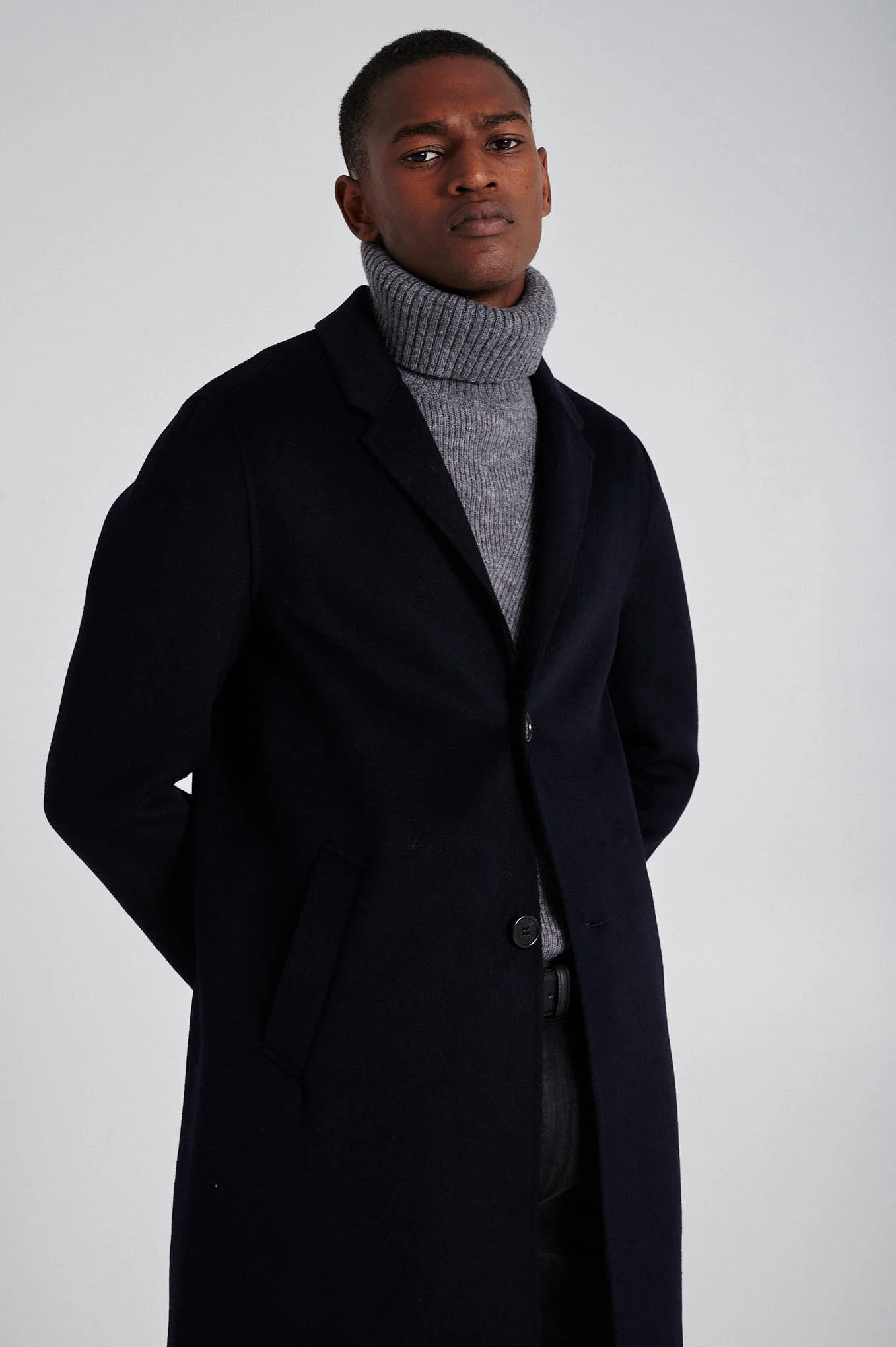Men's wool blend hand-made overcoat - Image 27
