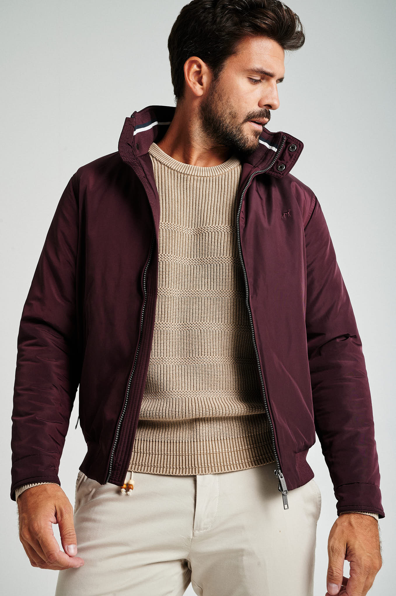 Men's zip-through blouson with ribs - Image 7