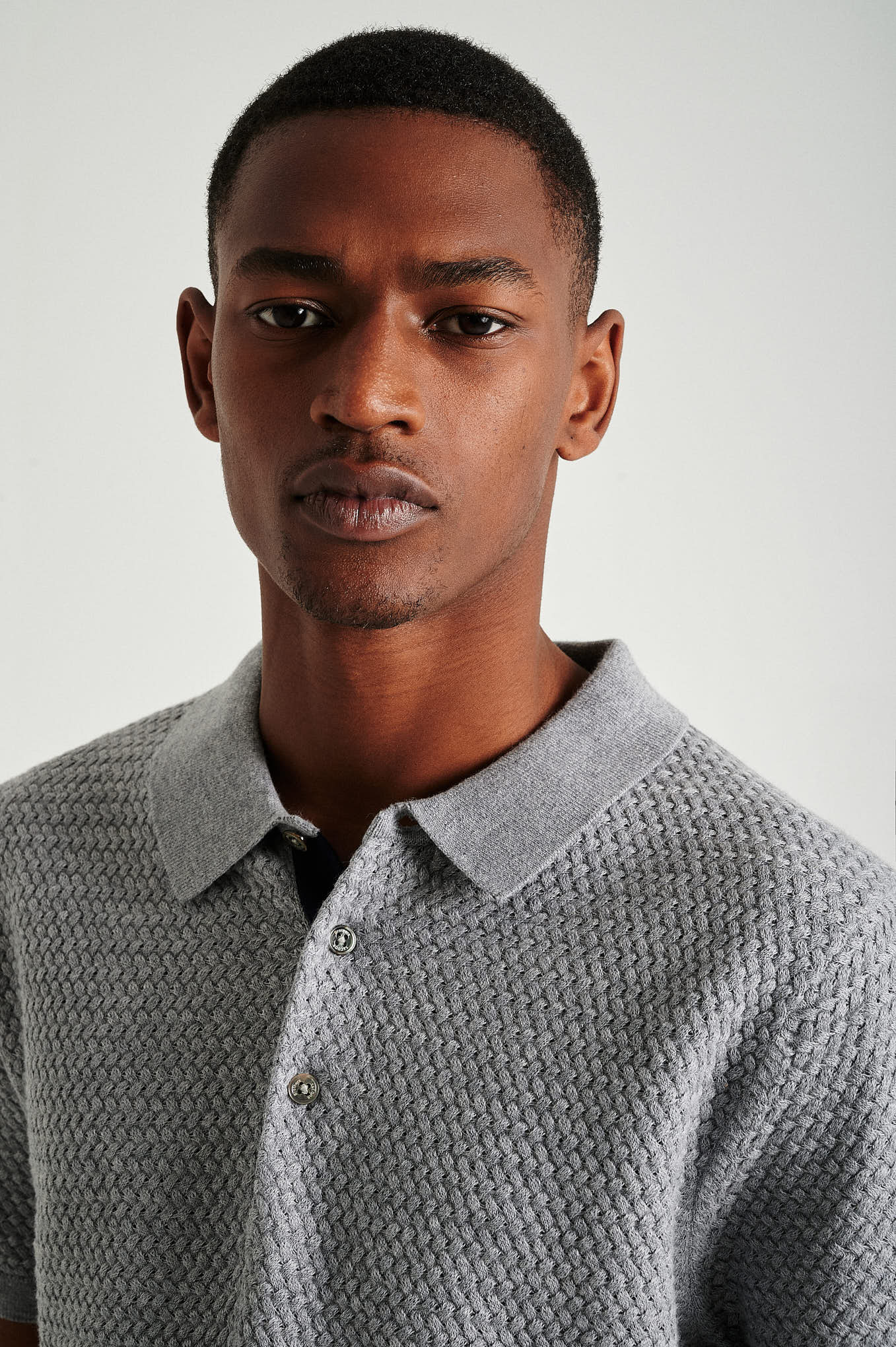 Men'short sleeve organic cotton polo sweater - Image 21