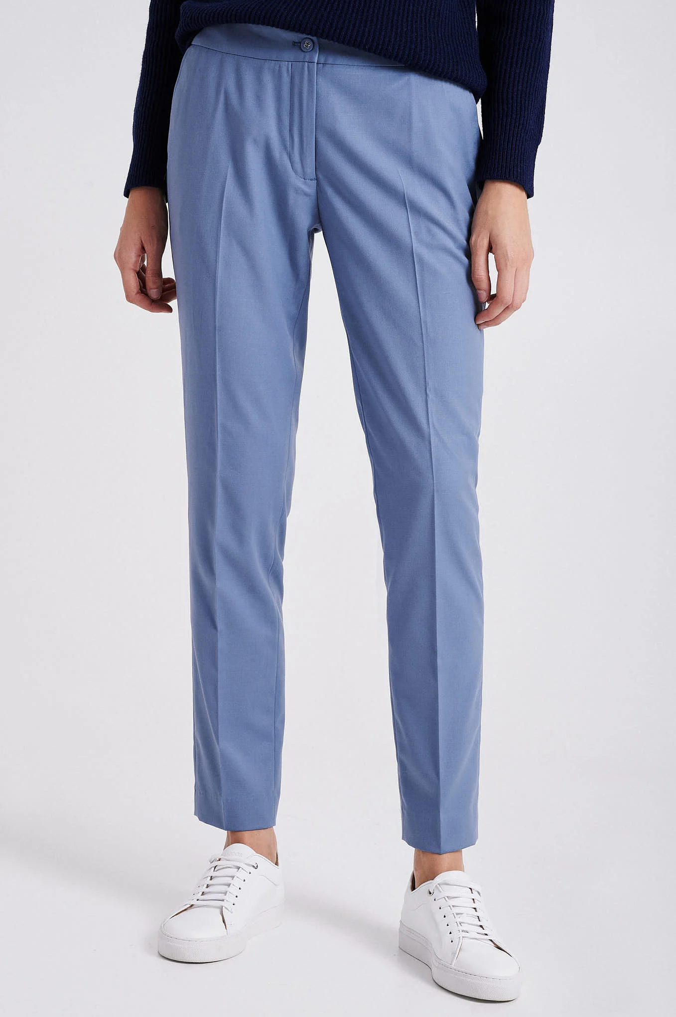Mid blue classic trousers - Image 4