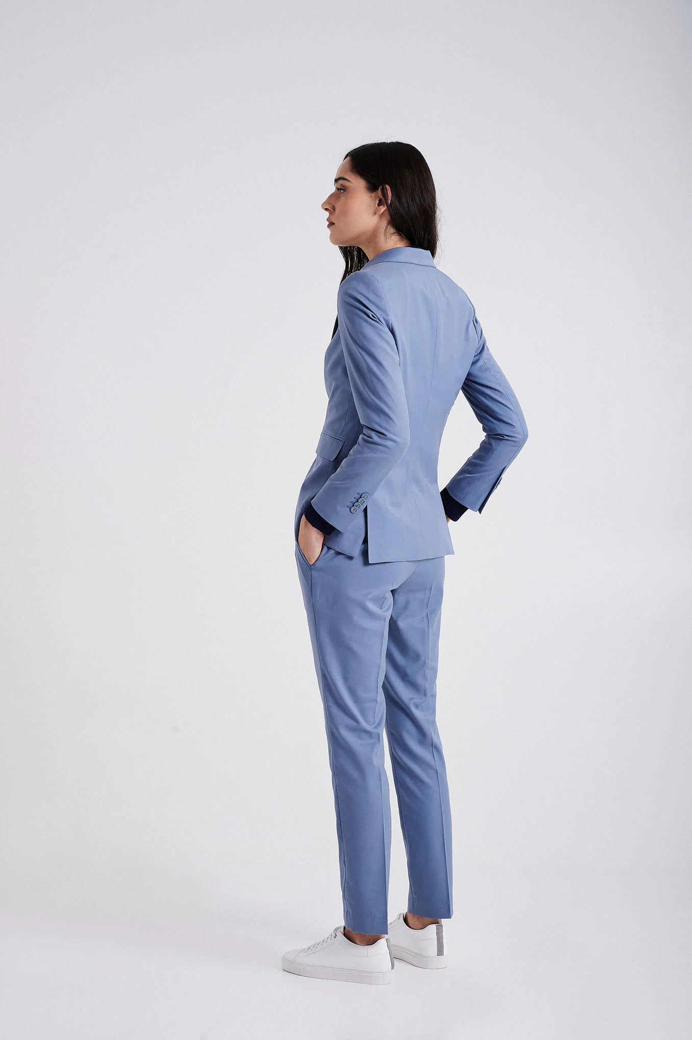 Mid blue single-button Blazer - Image 9