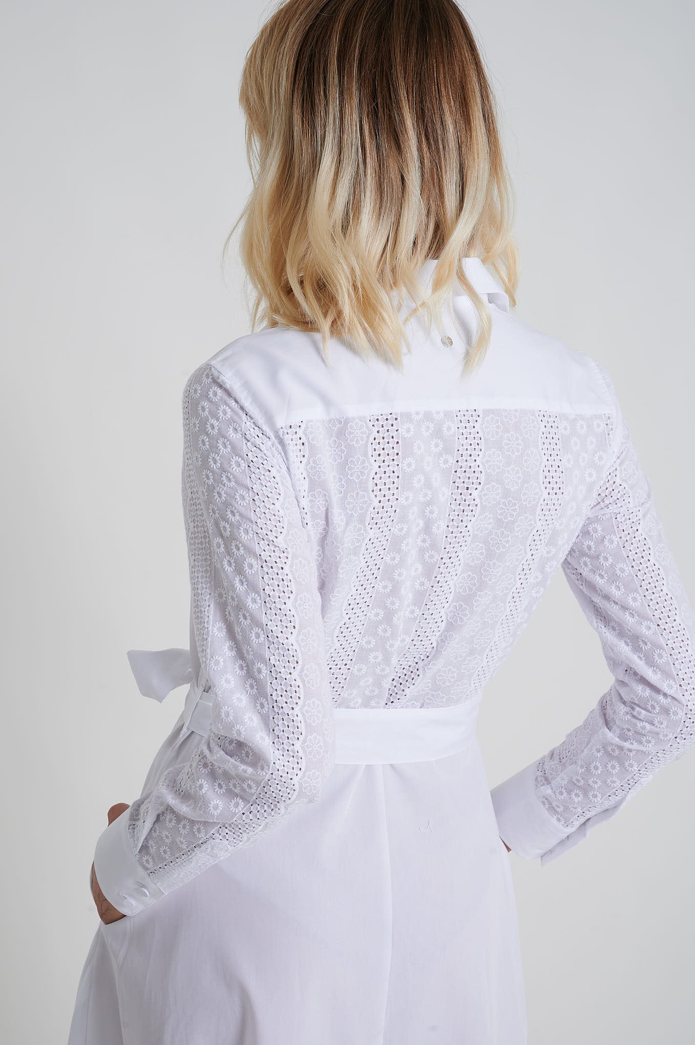 Midi shirt dress in 100% cotton - Image 3