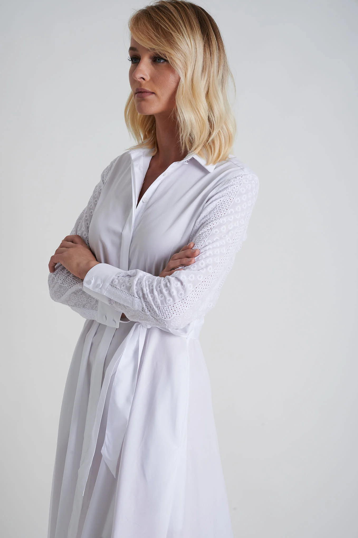 Midi shirt dress in 100% cotton - Image 6