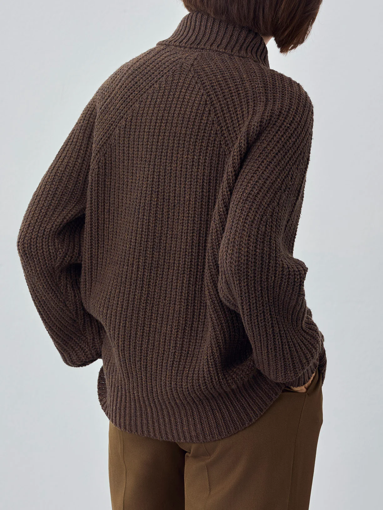 Mock Neck Sweater in Lambswool Blend - Image 3