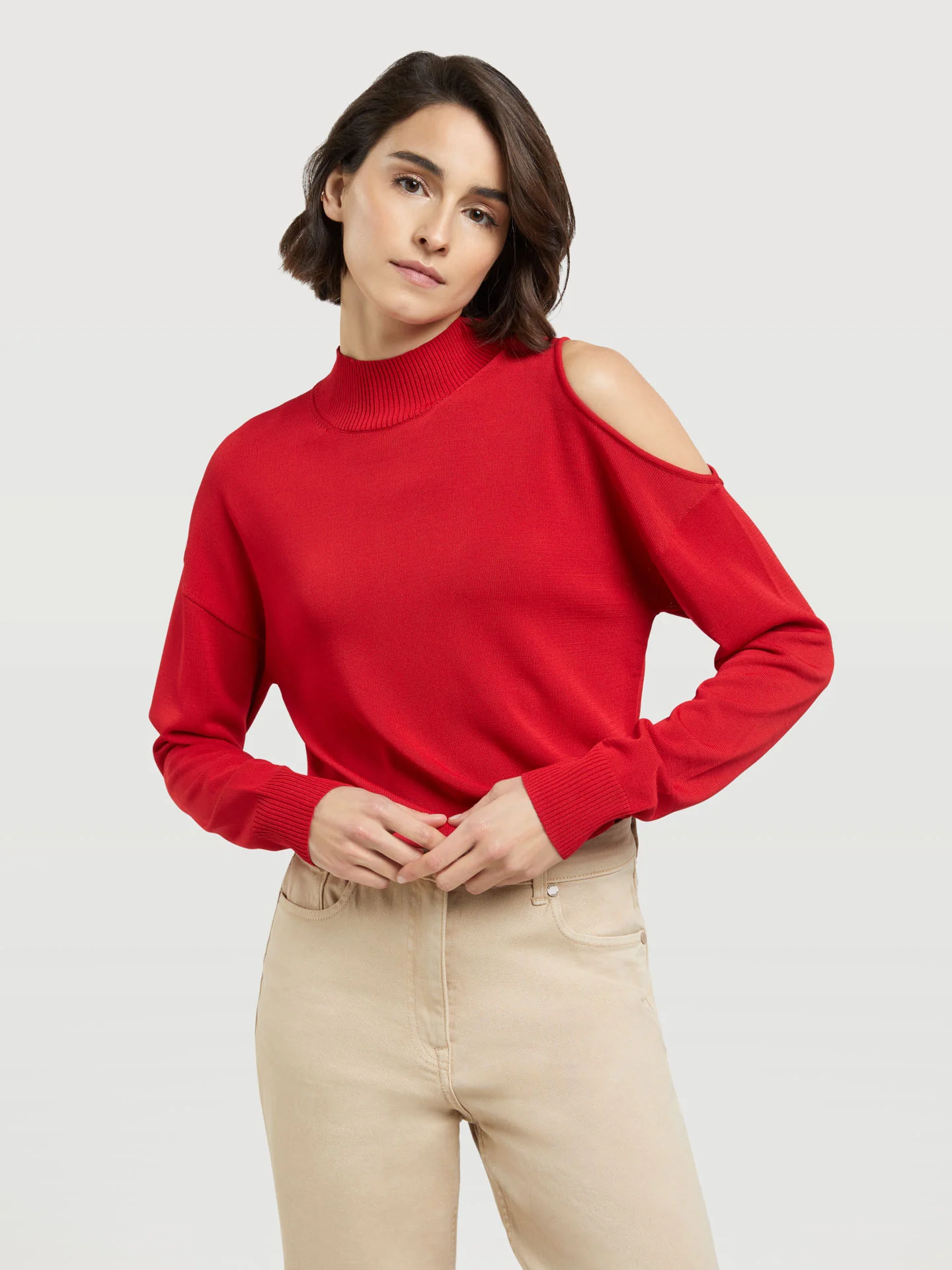 Open Shoulder Sweater - Image 4