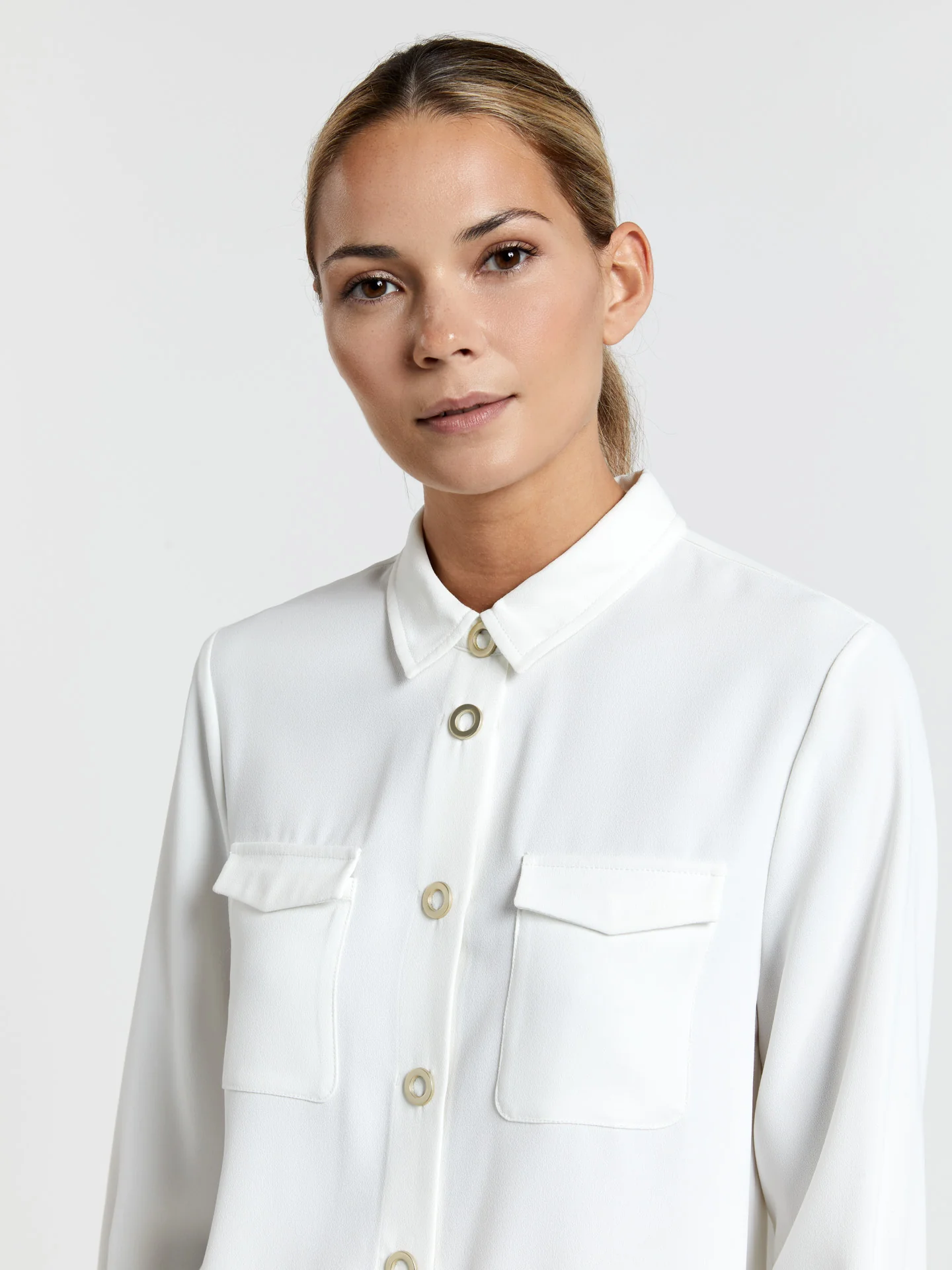 Overshirt in crepe - Image 2