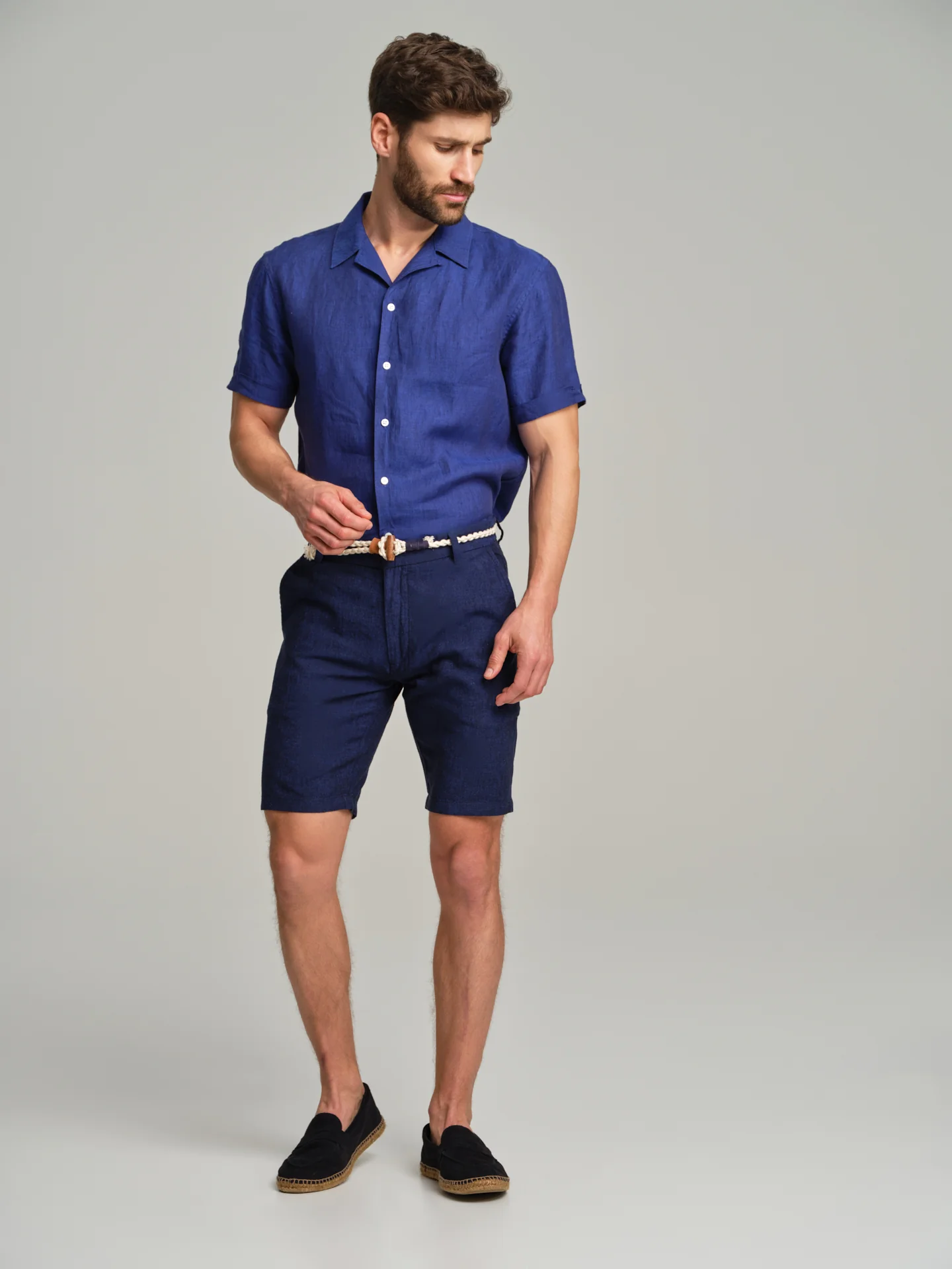 Oxford linen bermuda shorts - Image 11