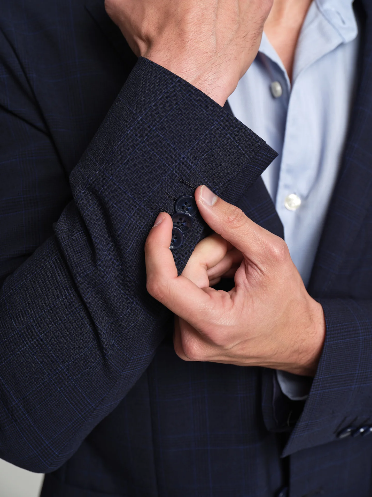 Packable slim fit check blazer - Image 5