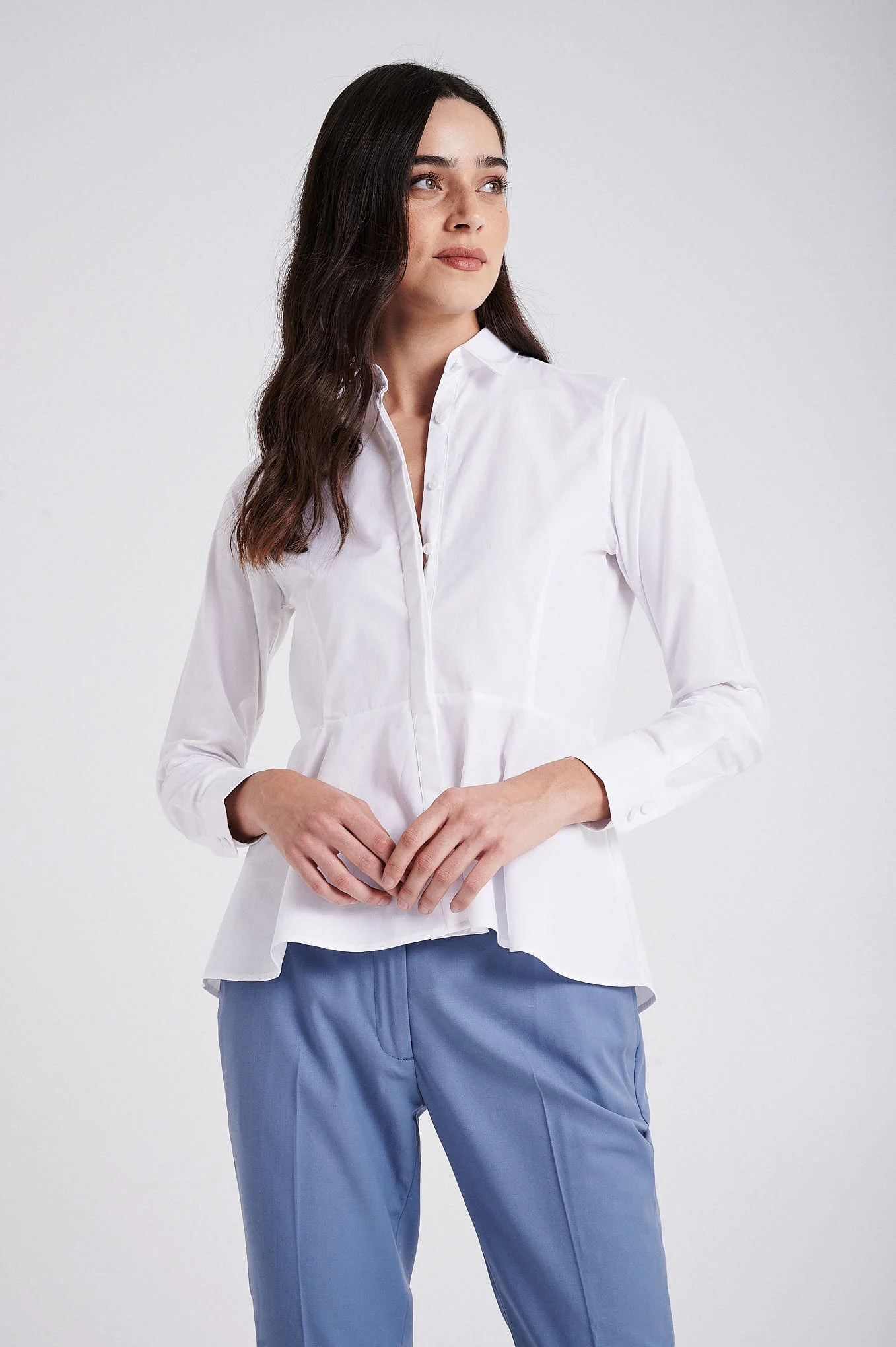 Peplum bottom slim fit shirt - Image 7