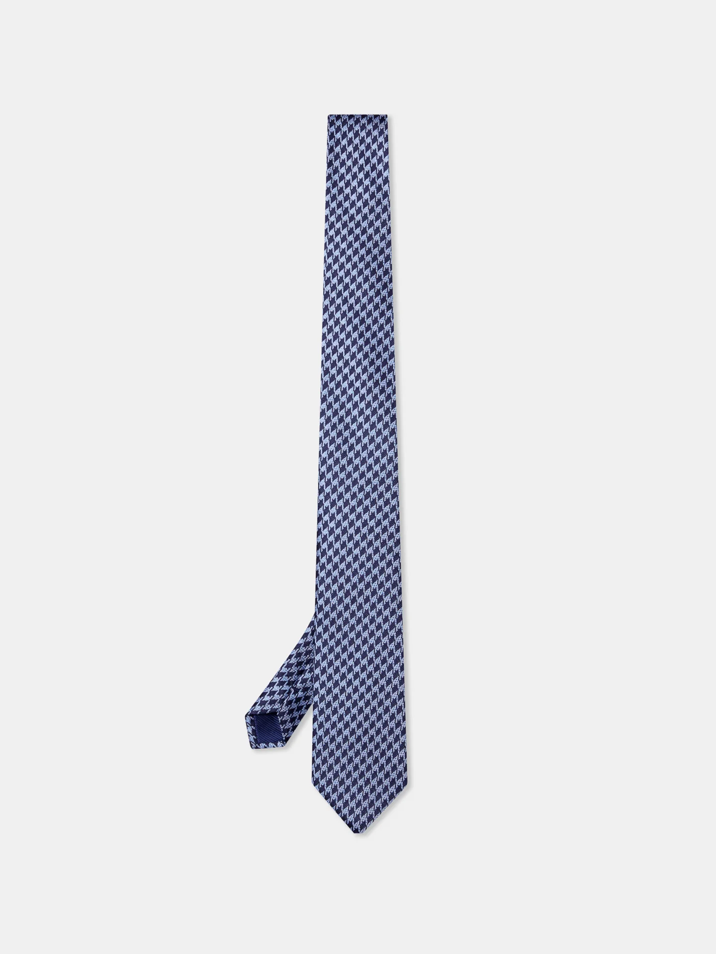 Pied de Poule Pattern Tie 100% Silk 7,5cm - Image 7