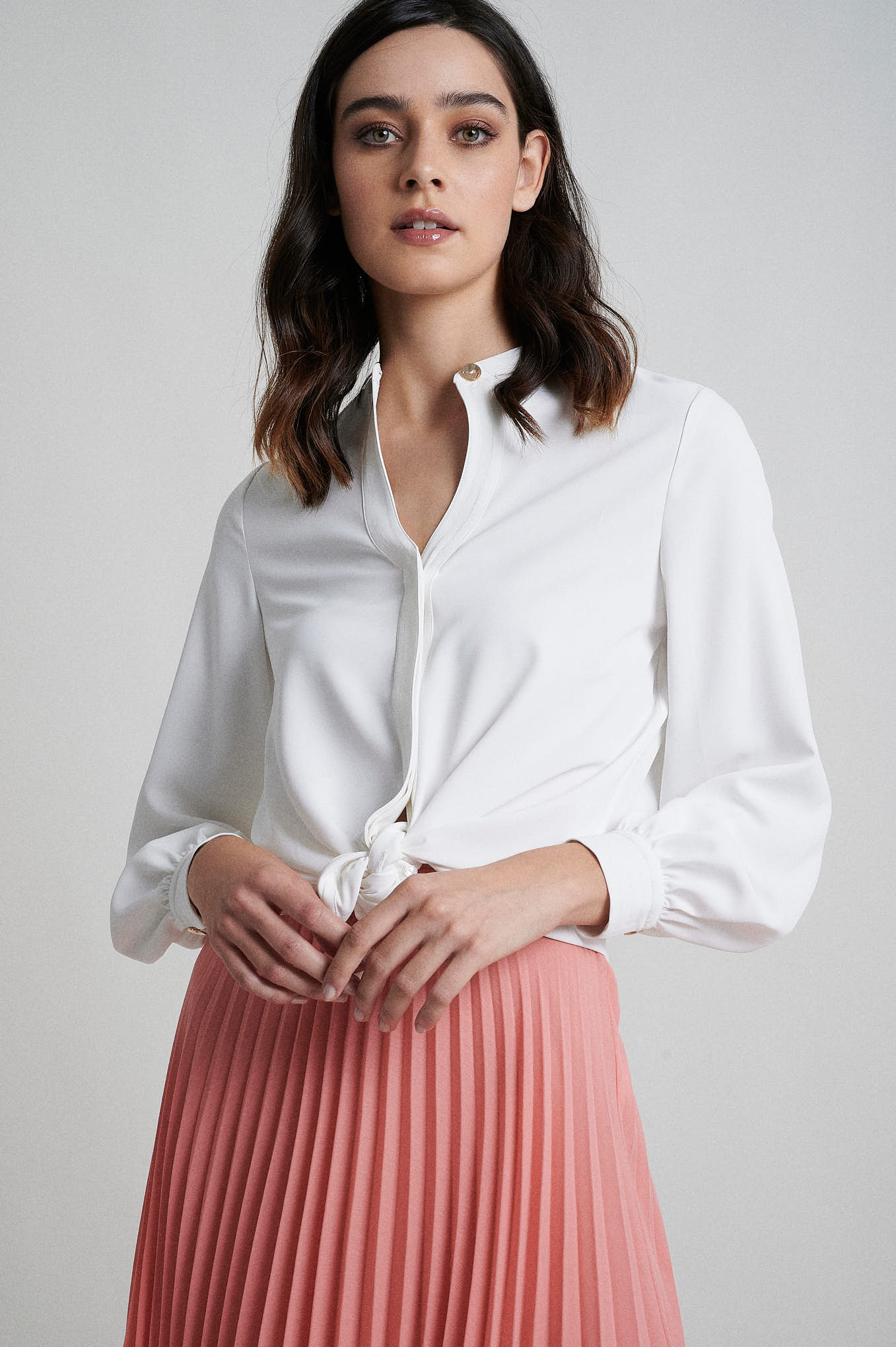 Pleated asymmetric skirt - Image 5
