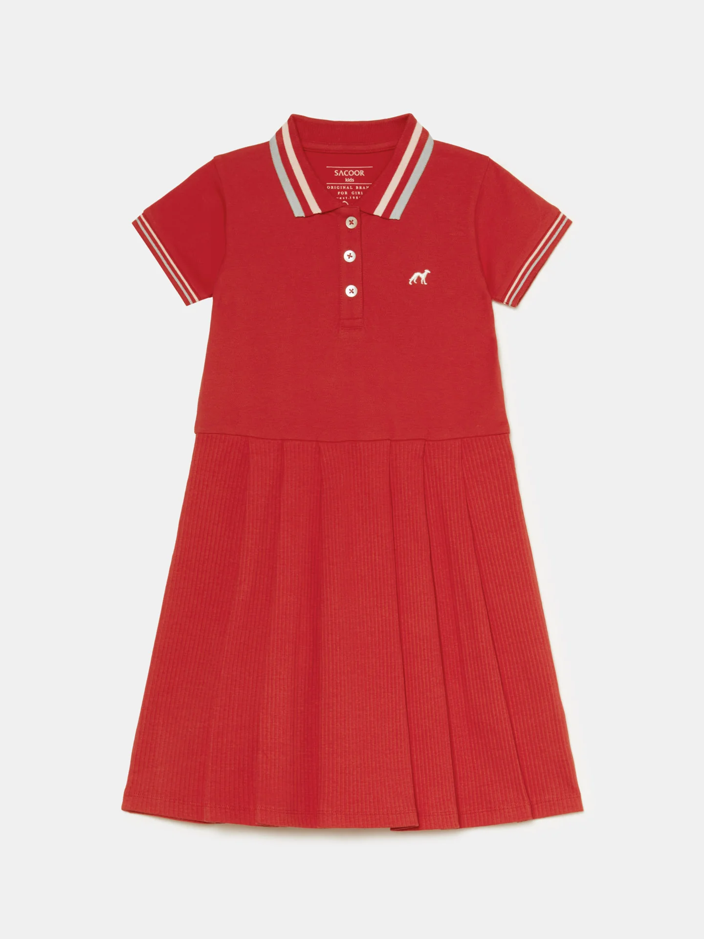 Pleated Piquet Dress - Image 4
