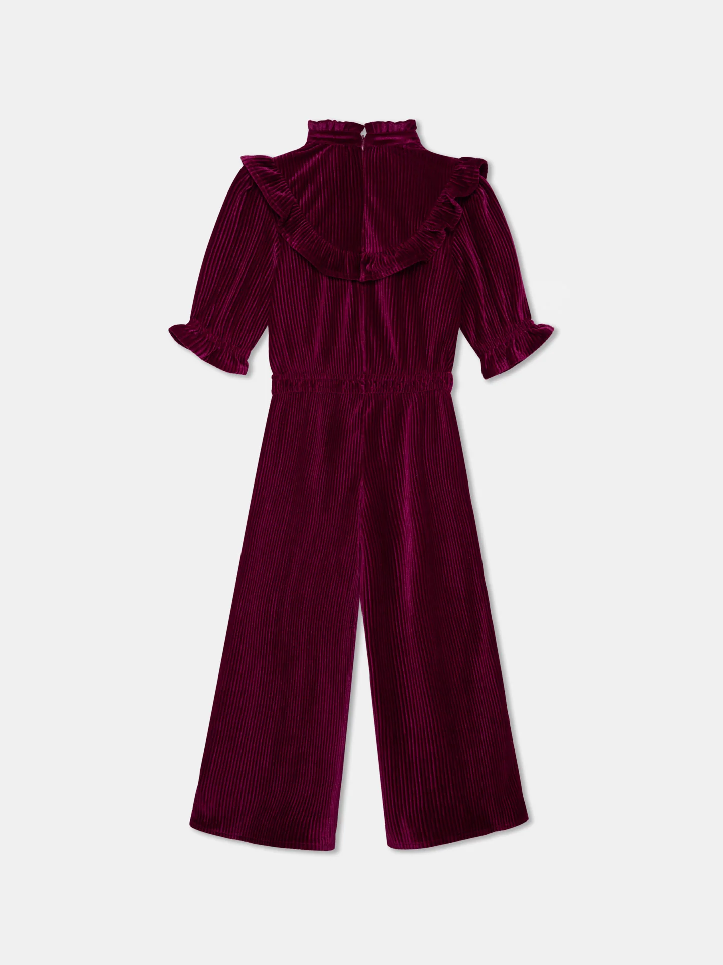 Pleated Velvet Jumpsuit - Image 5