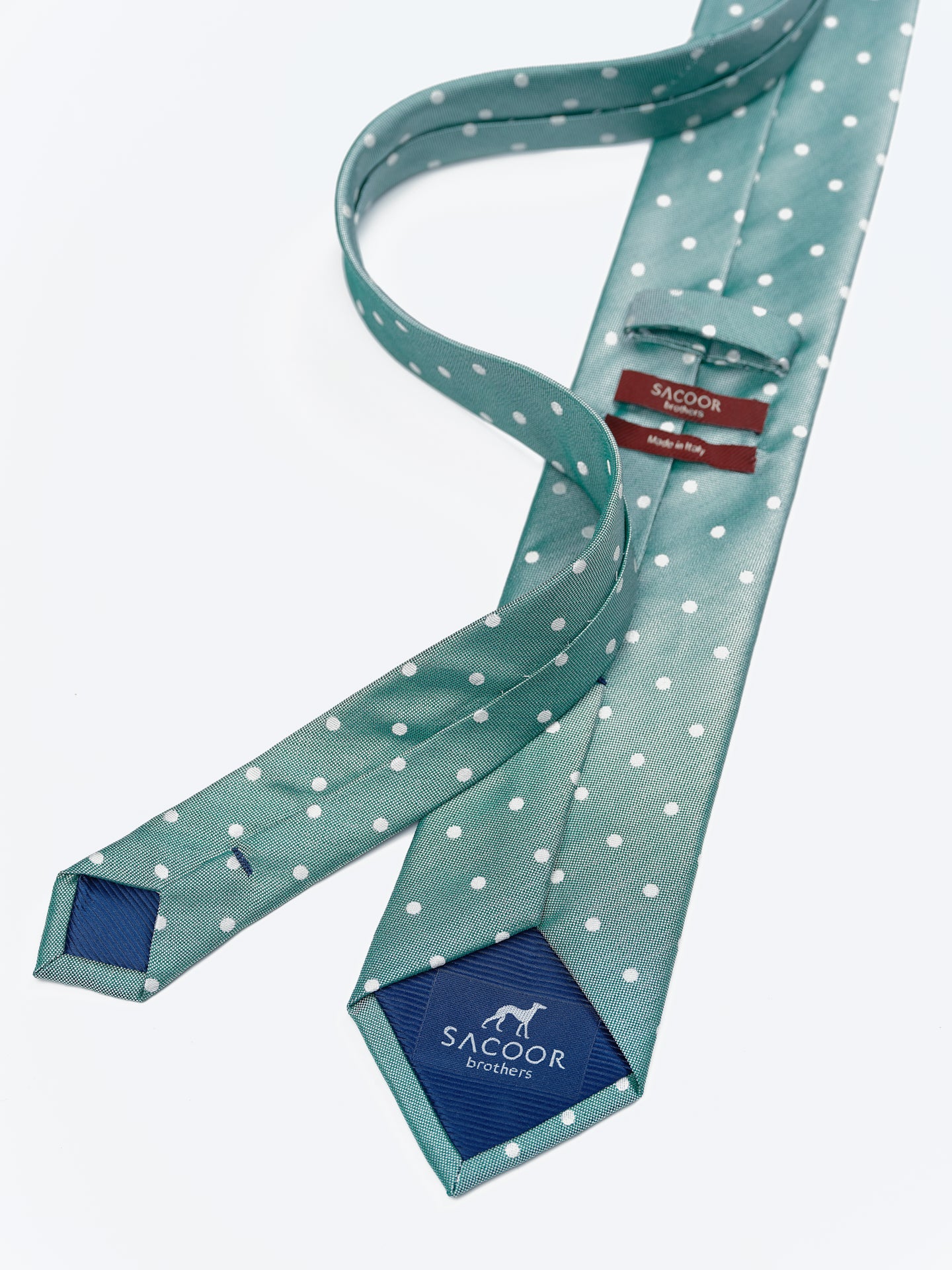 Polka Dot Pattern Tie 100% Silk 7,5cm - Image 3