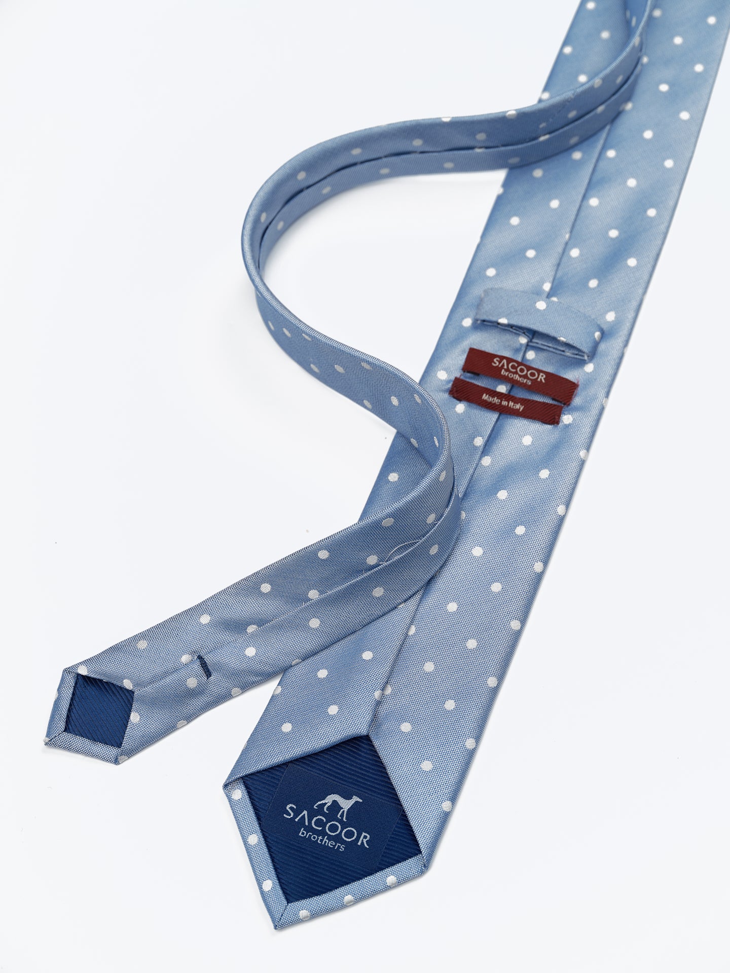 Polka Dot Pattern Tie 100% Silk 7,5cm - Image 6