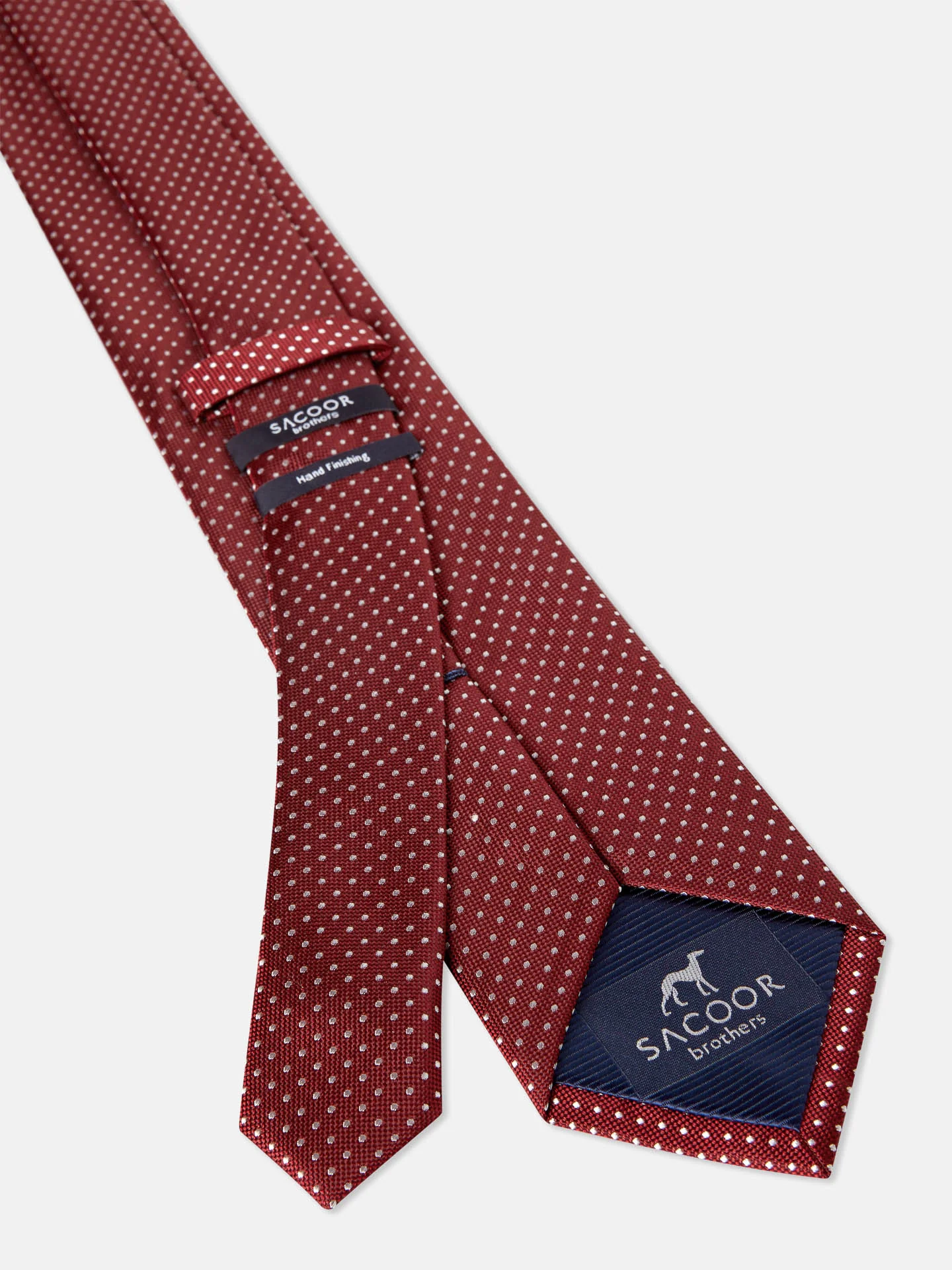 Polka Dot Pattern Tie 100% Silk 7,5cm - Image 4