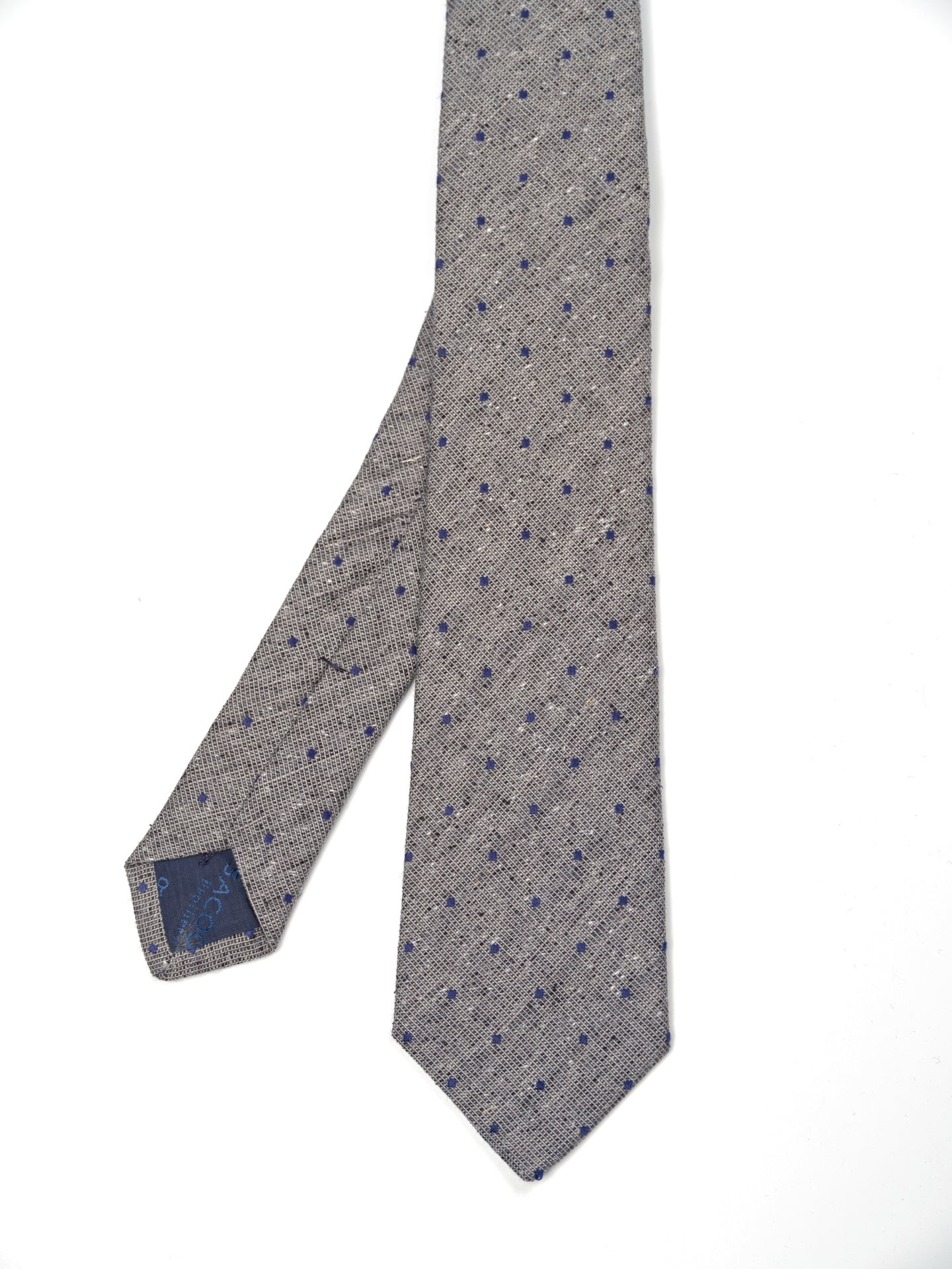 Polka Dot Pattern Tie 100% Silk 7cm - Image 5